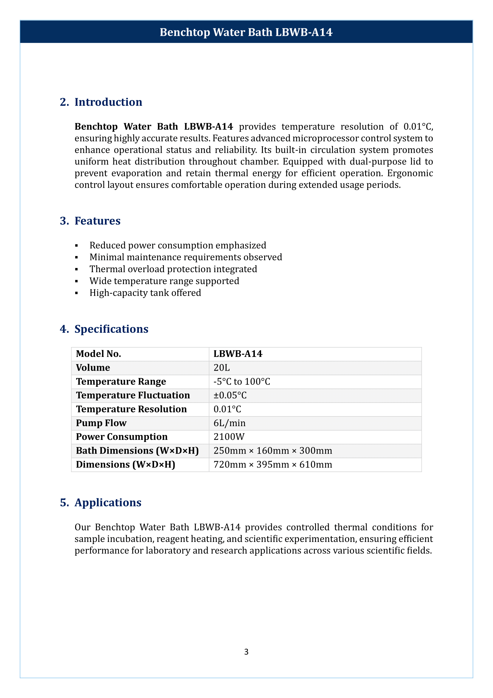 Benchtop Water Bath LBWB-A14 Manual