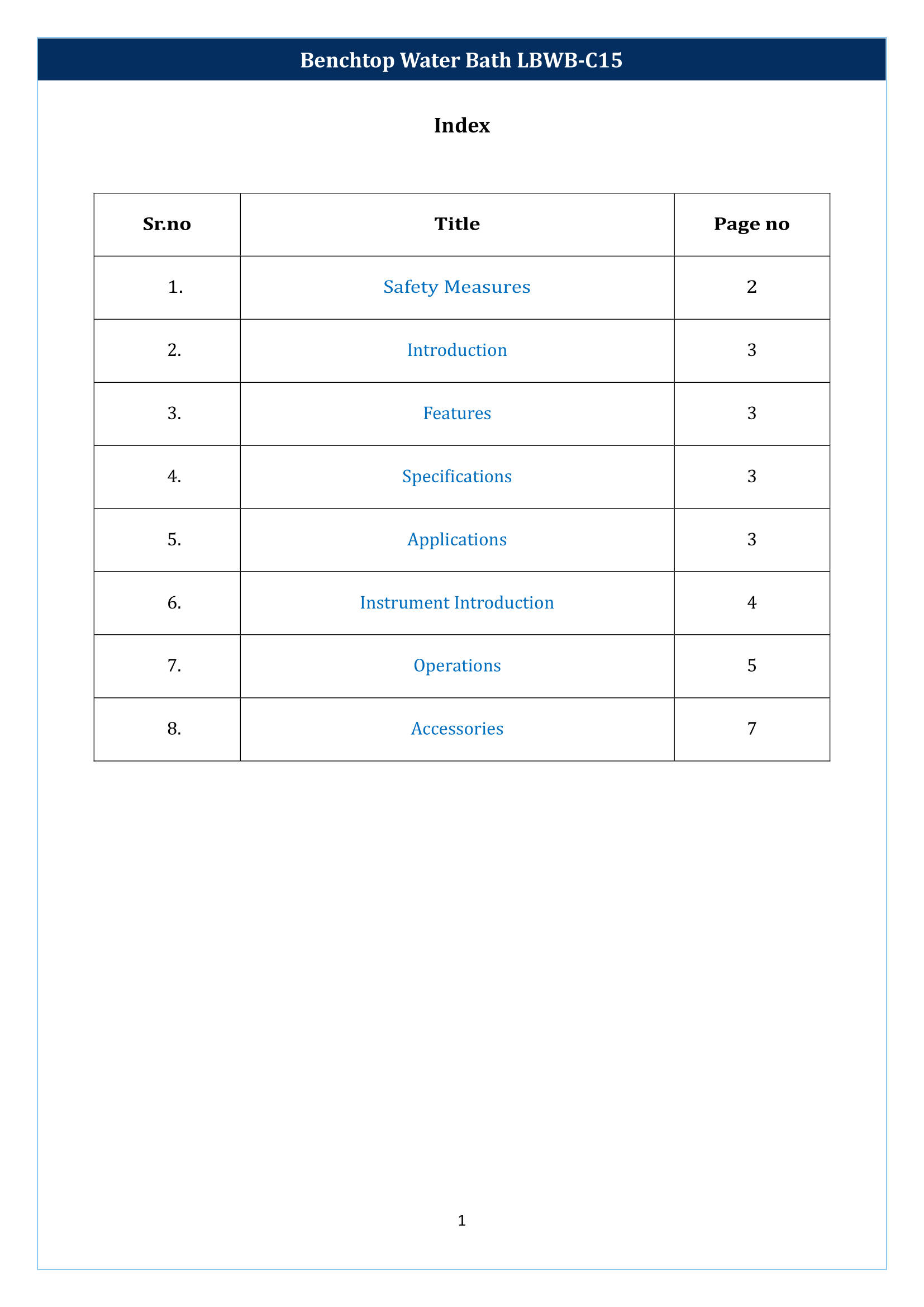 Benchtop Water Bath LBWB-C15 Manual