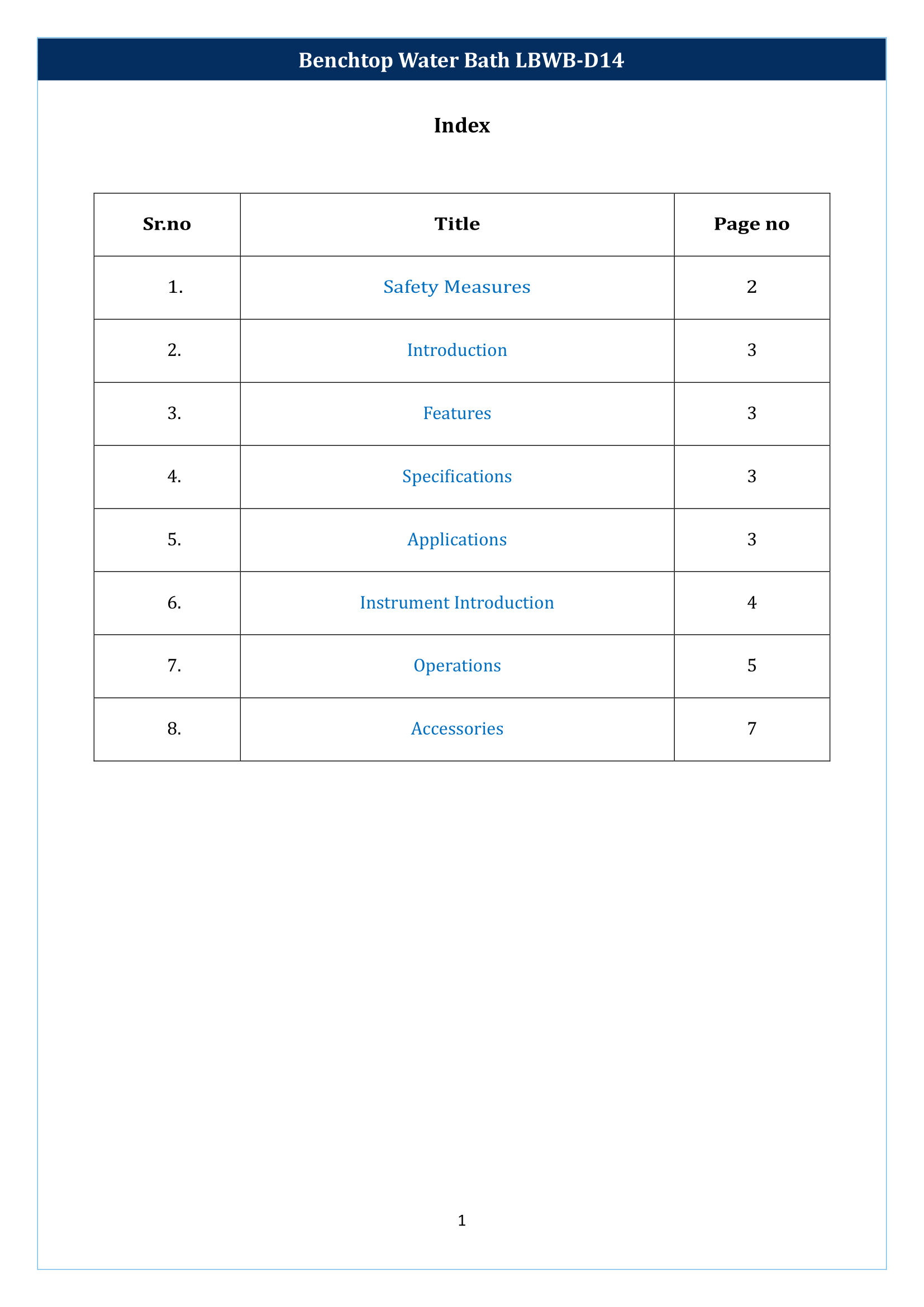 Benchtop Water Bath LBWB-D14 Manual