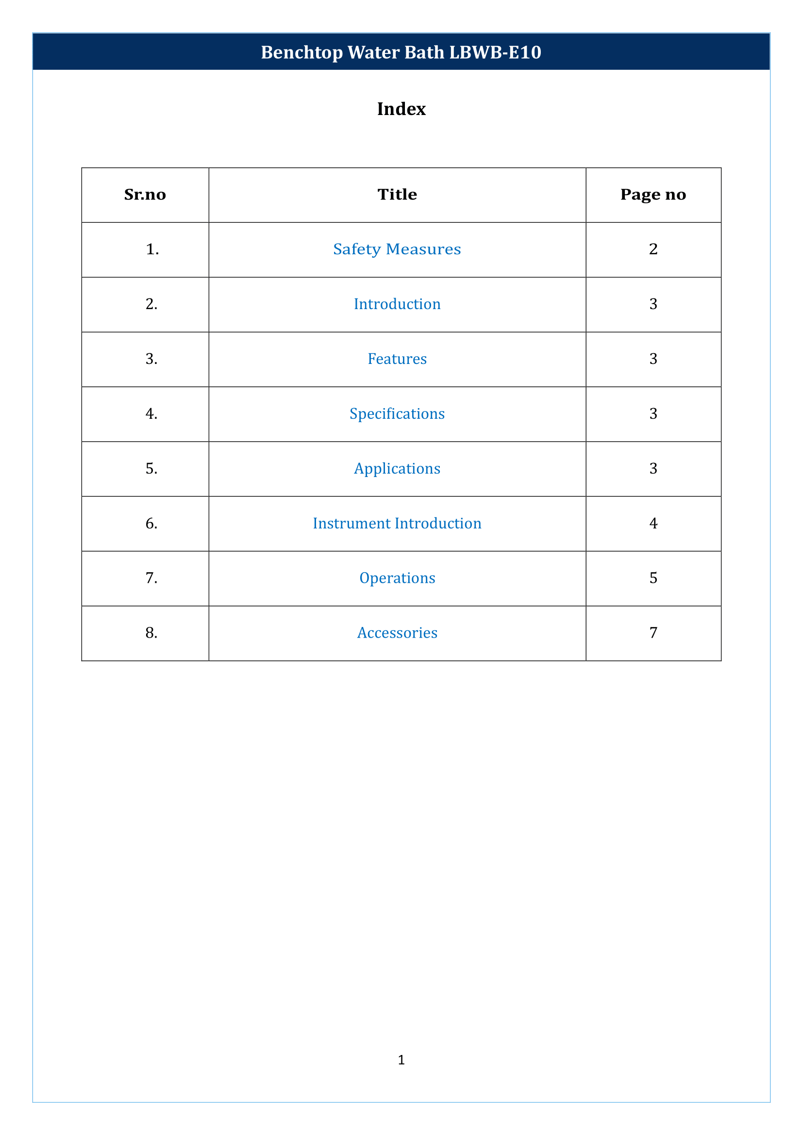 Benchtop Water Bath LBWB-E10 Manual
