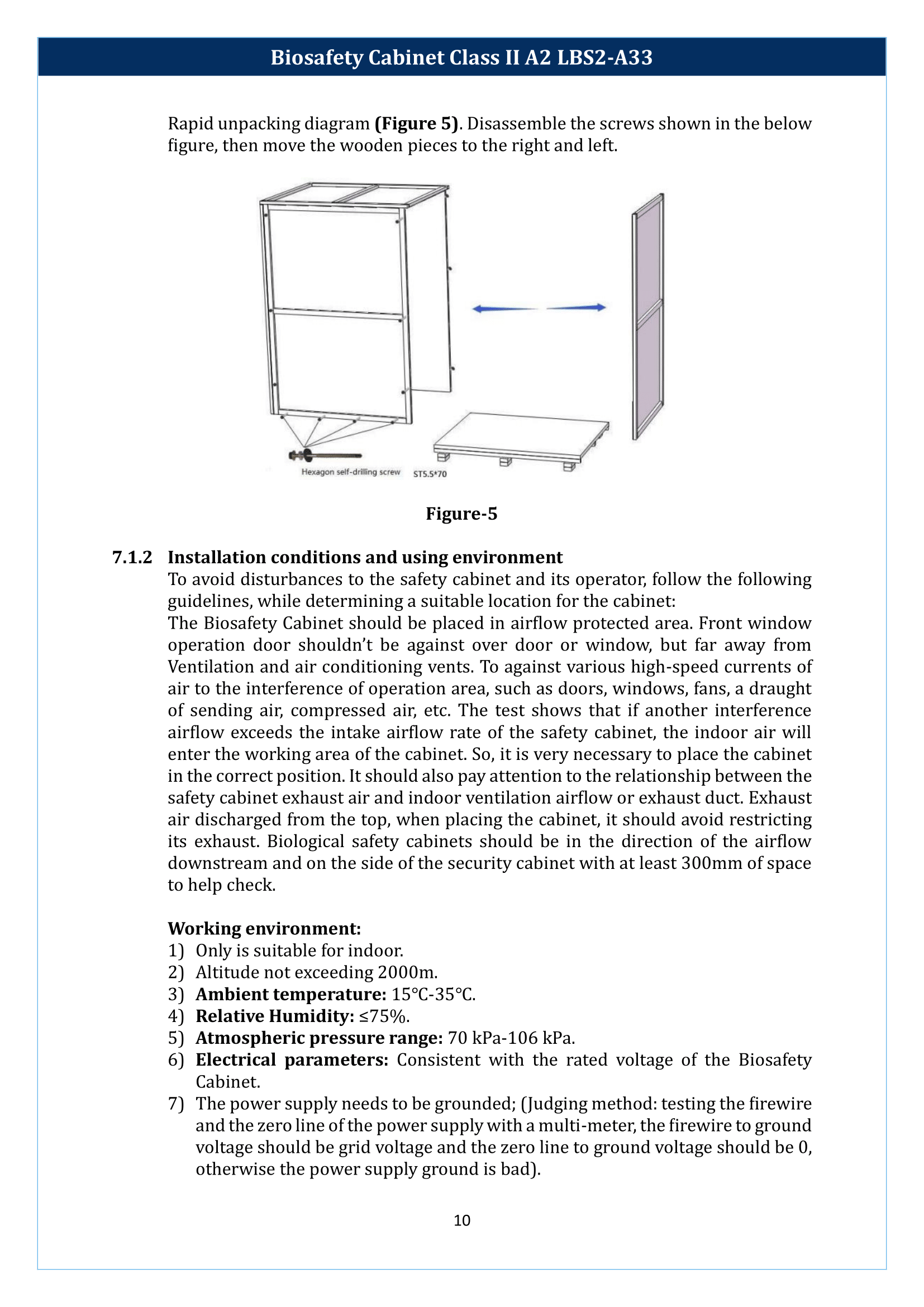 Biosafety Cabinet LBS2-A33 (Class II A2) Manual