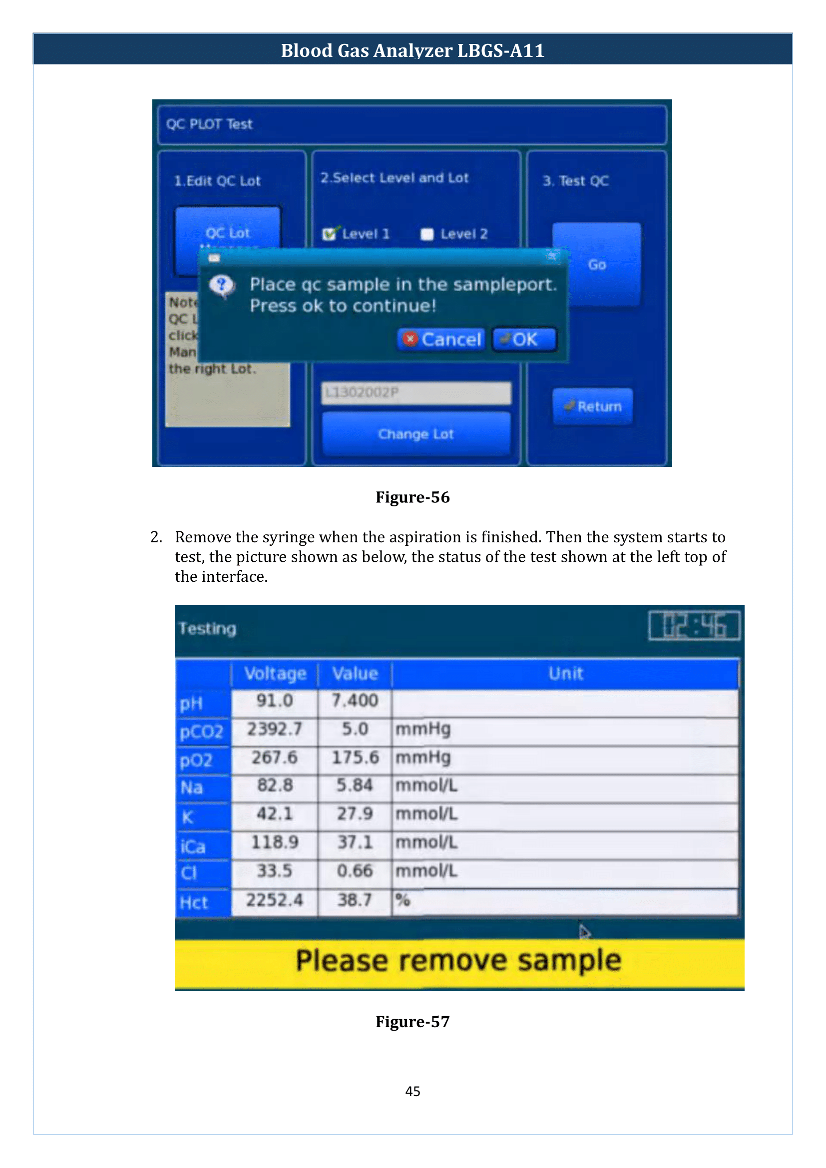 Blood Gas Analyzer LBGS-A11 Manual