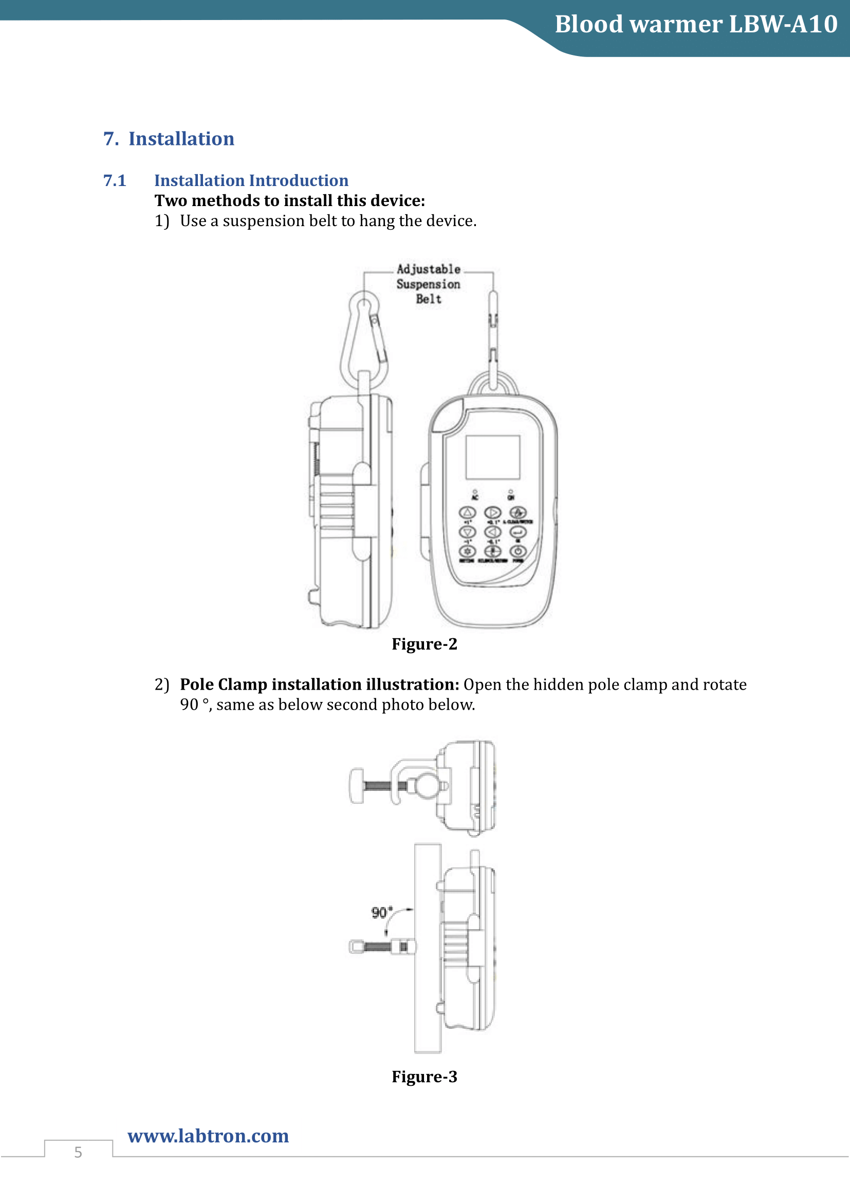 Blood warmer LBW-A10 Manual