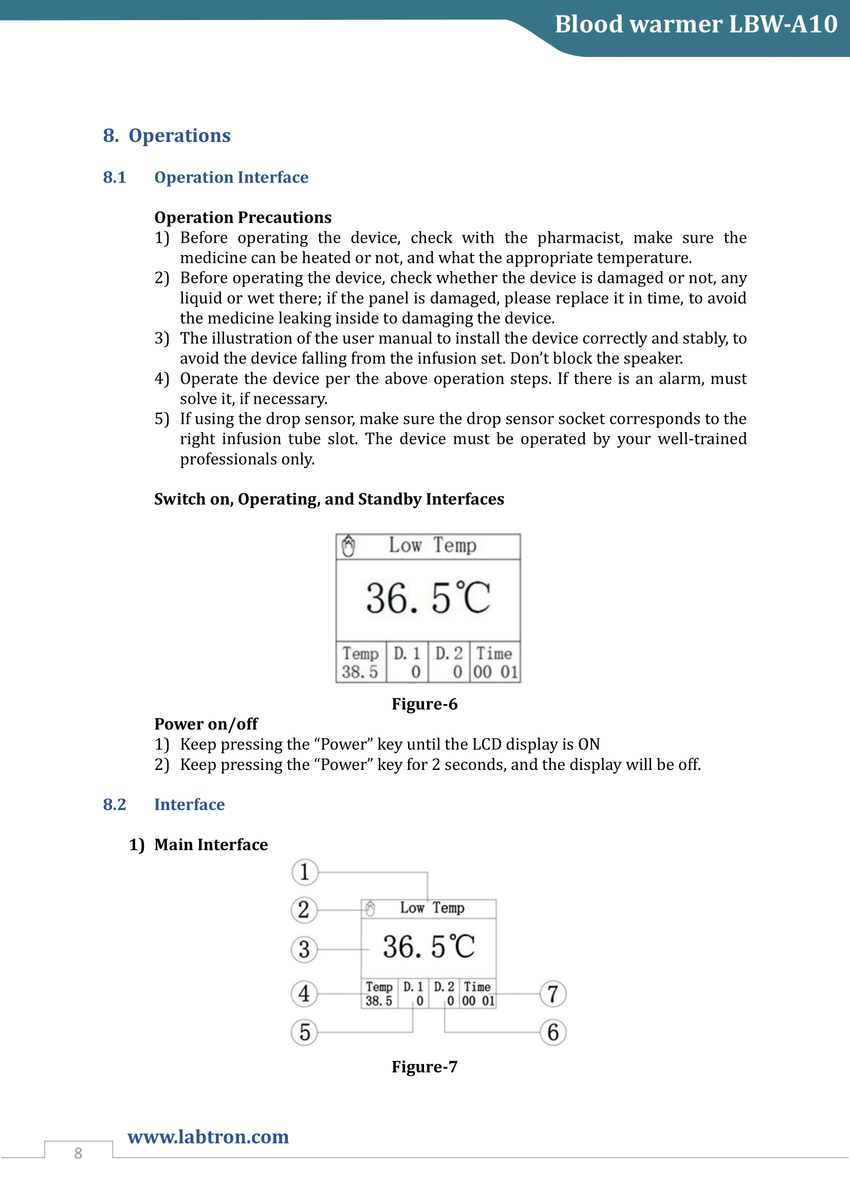 Blood warmer LBW-A10 Manual