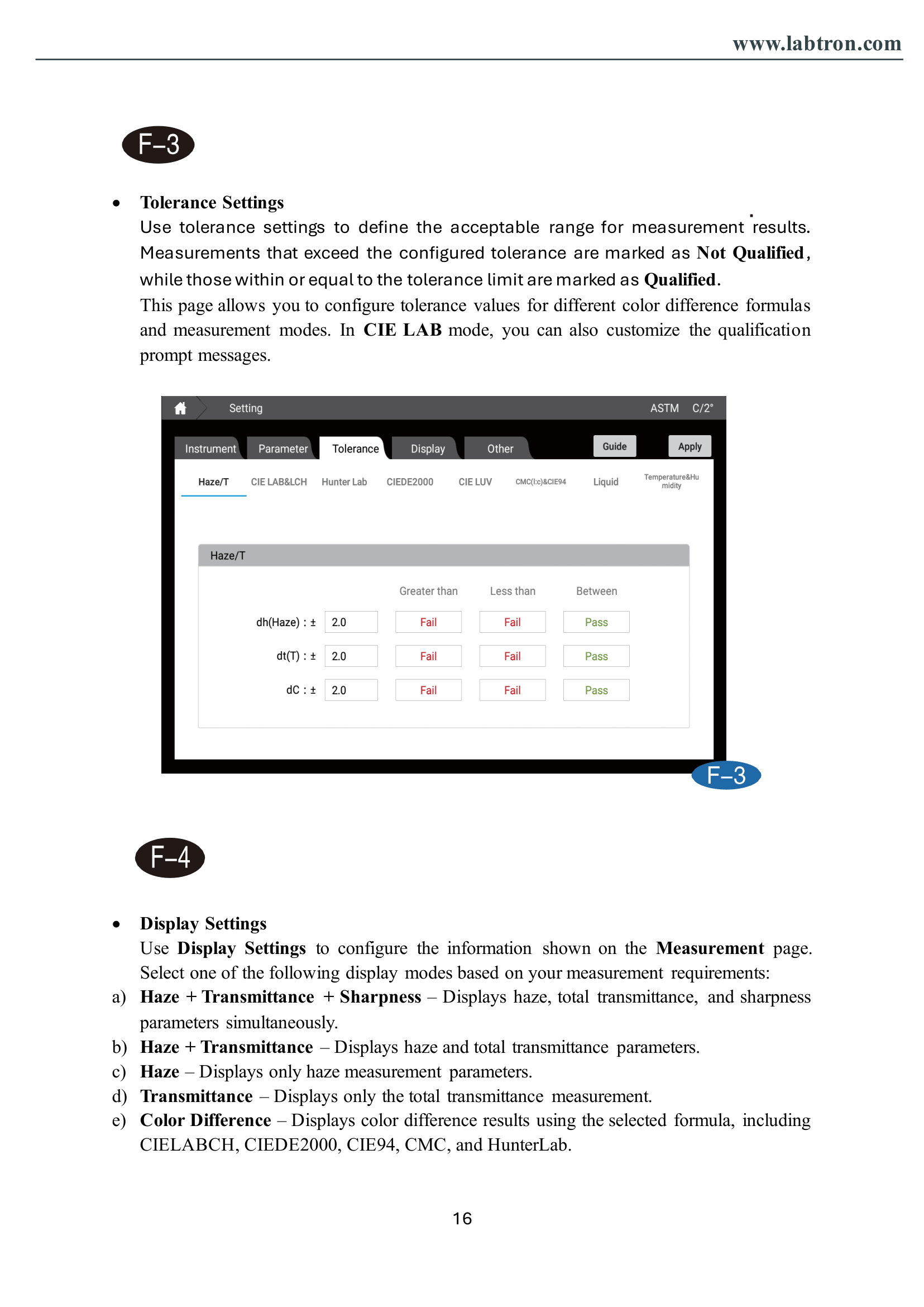 Color & Haze meter LHM-A11 Manual
