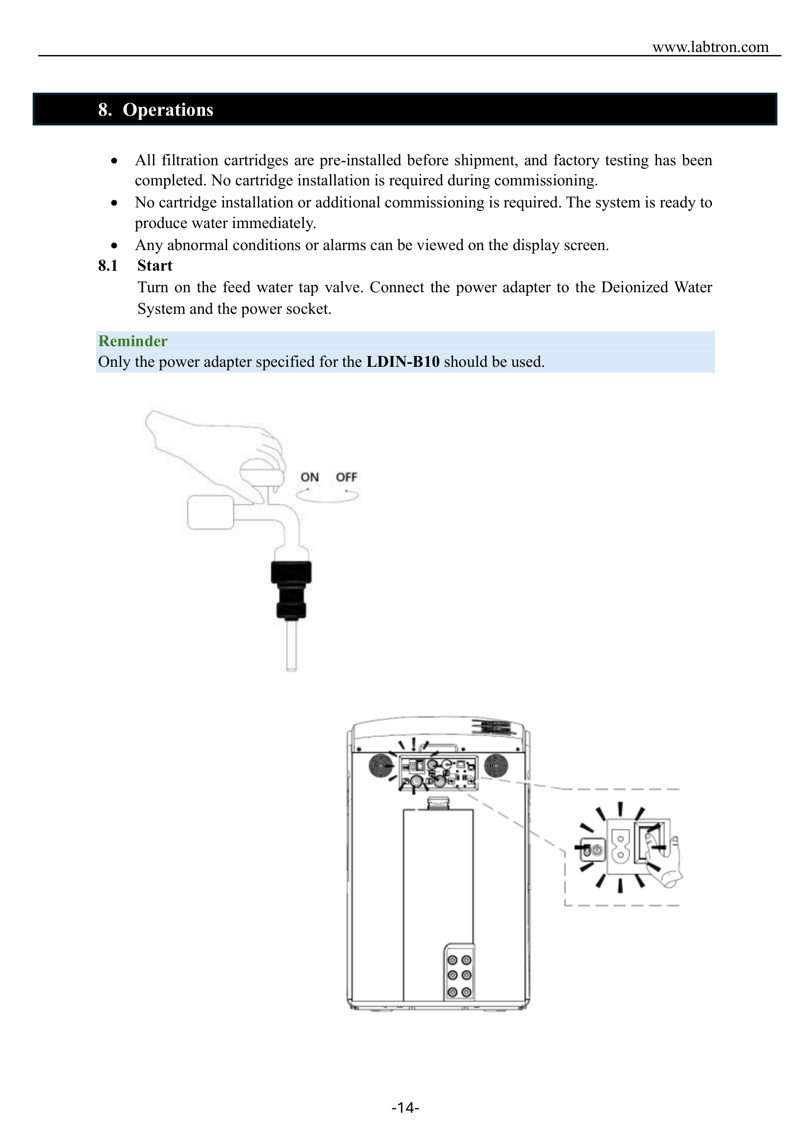 Deionized Water System LDIN-B10 Manual
