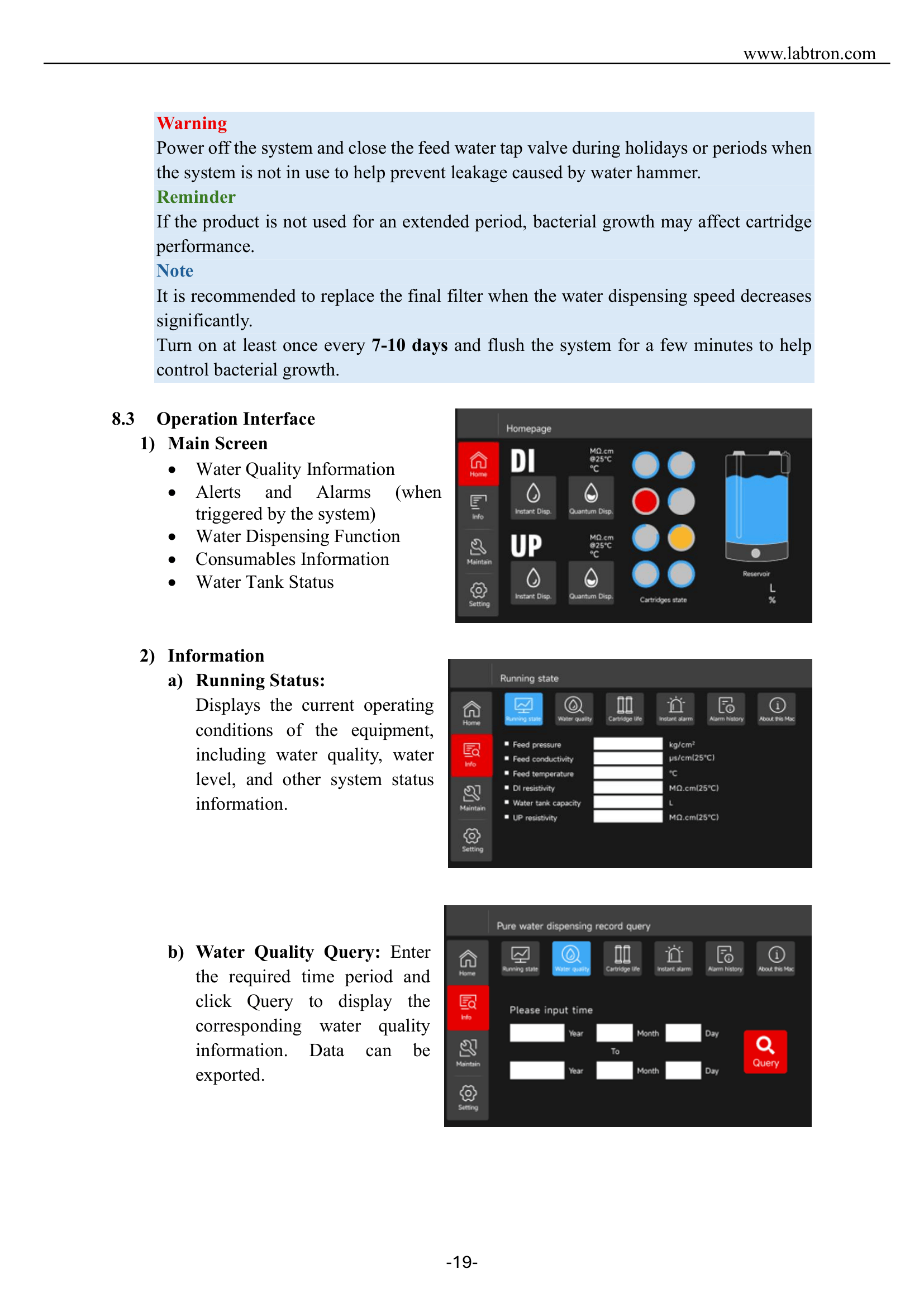 Deionized Water System LDIN-B10 Manual