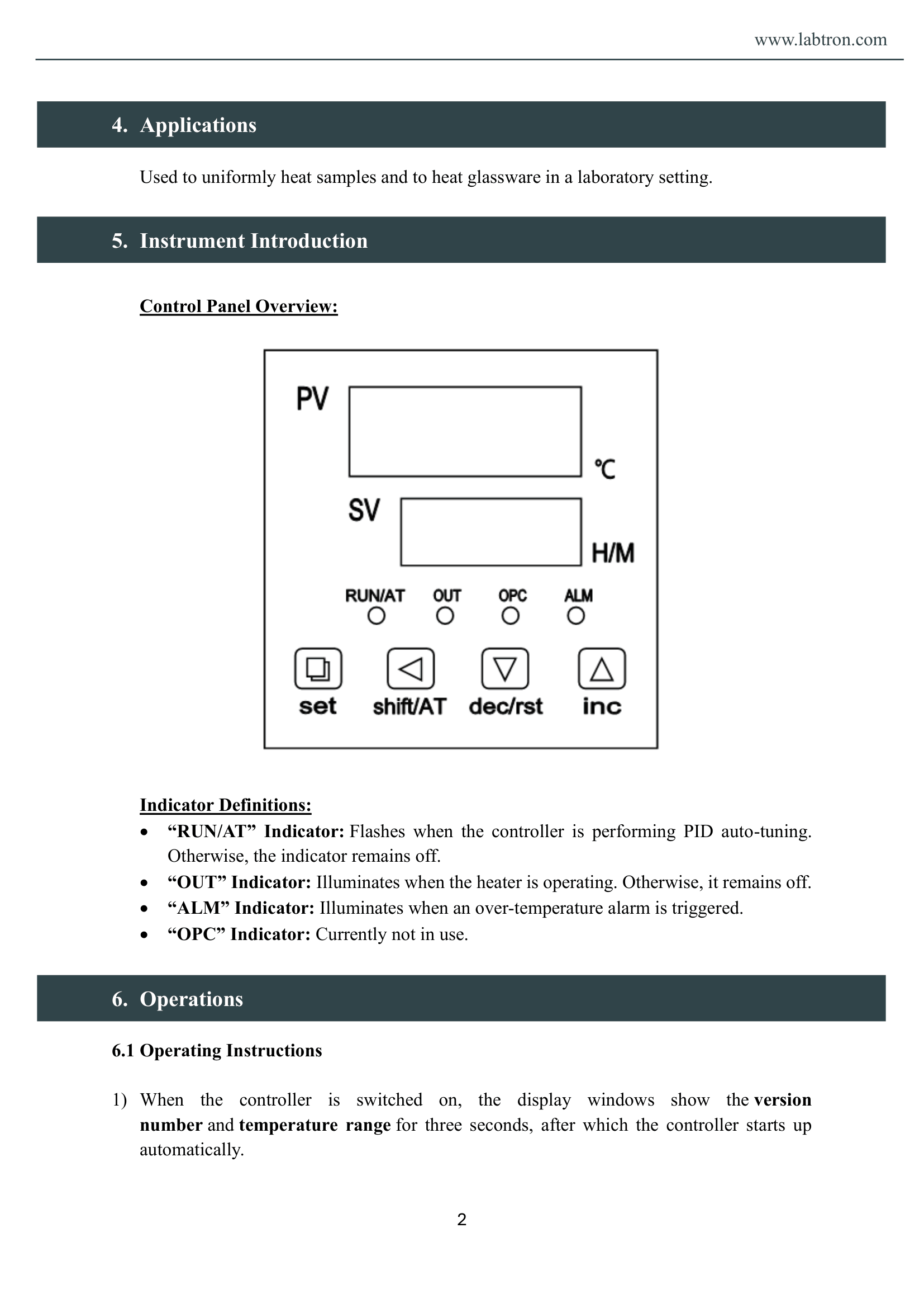 Digital hotplate LDHP-A11 Manual