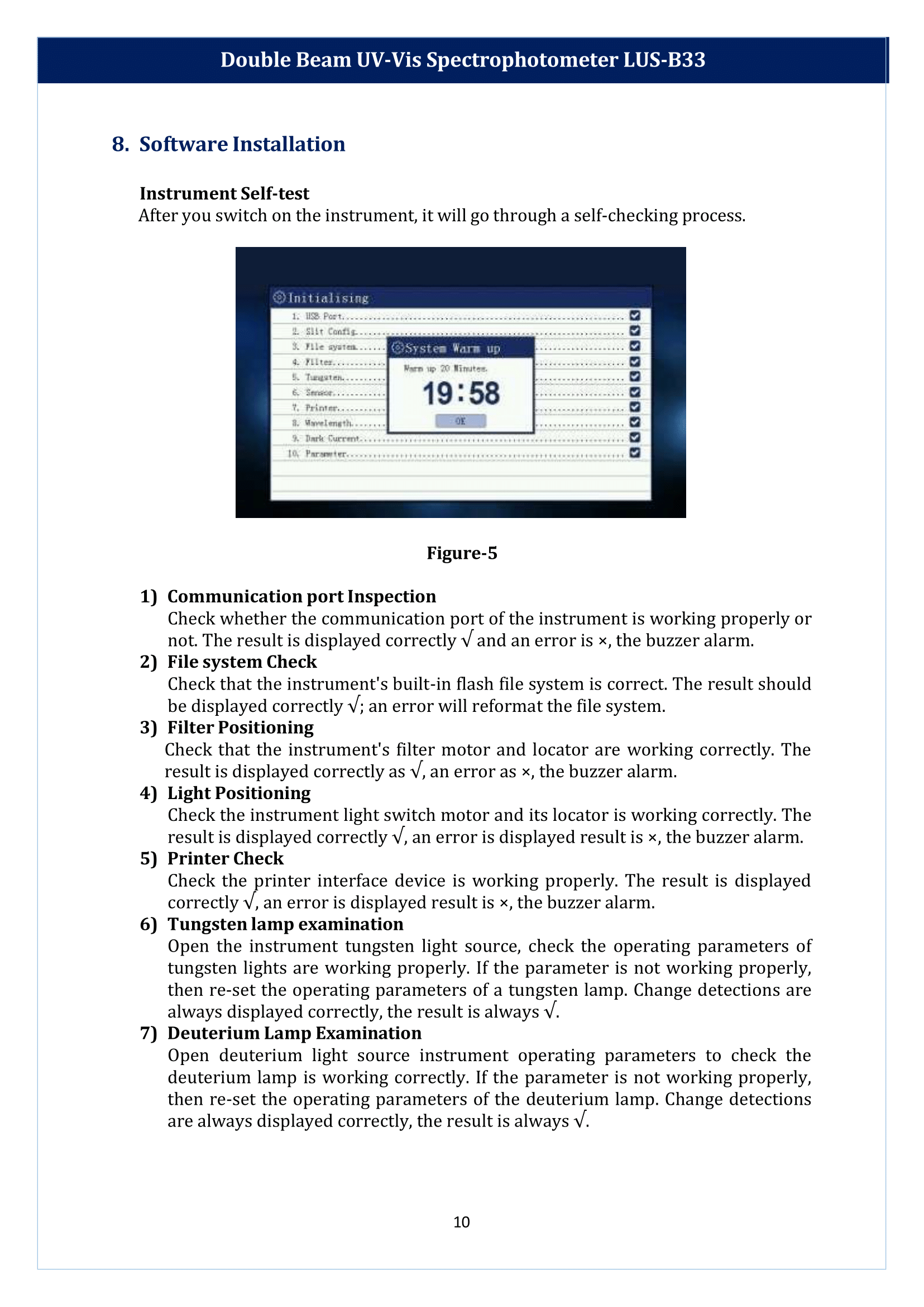 Double Beam UV-Vis Spectrophotometer LUS-B33 Manual