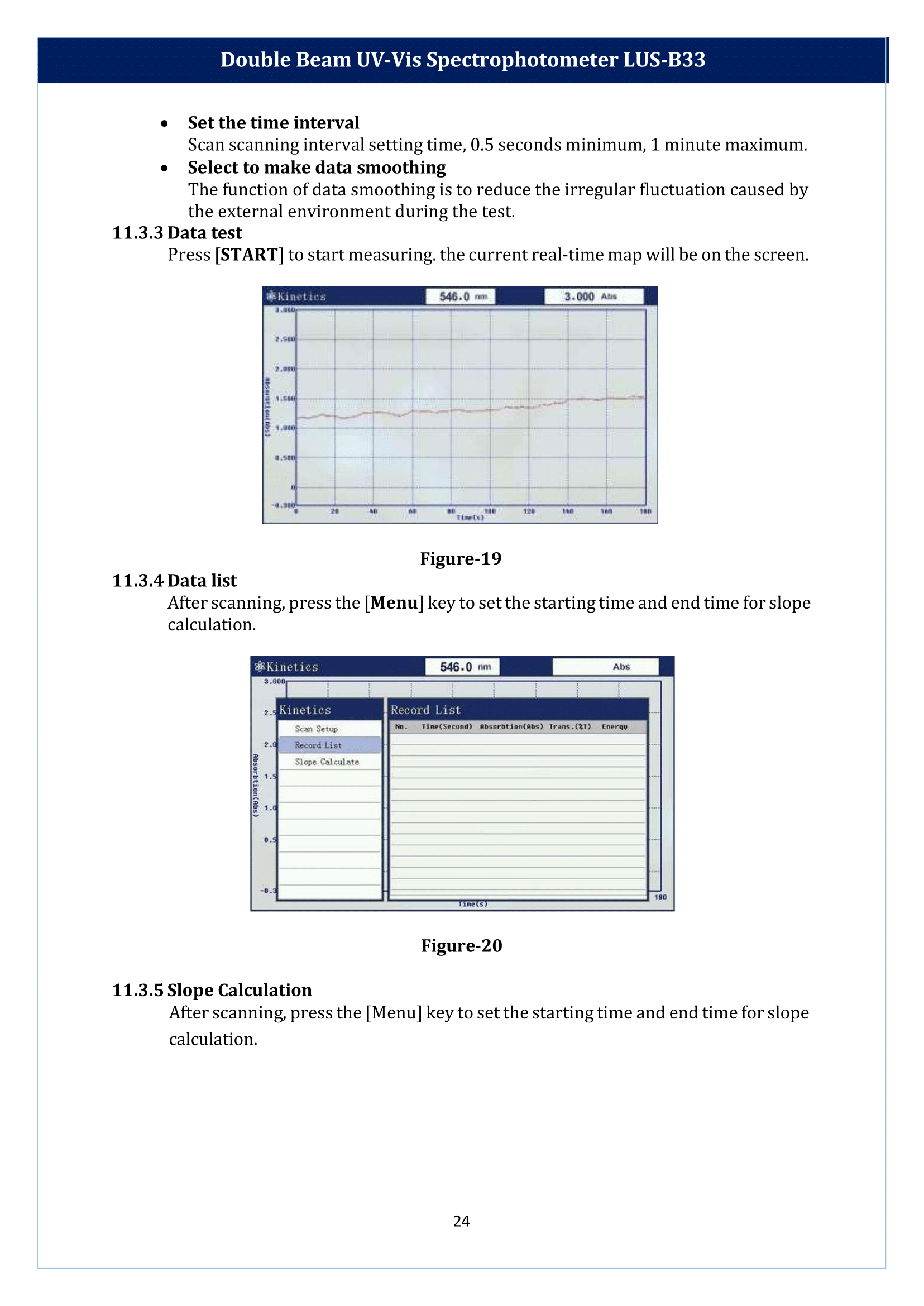 Double Beam UV-Vis Spectrophotometer LUS-B33 Manual