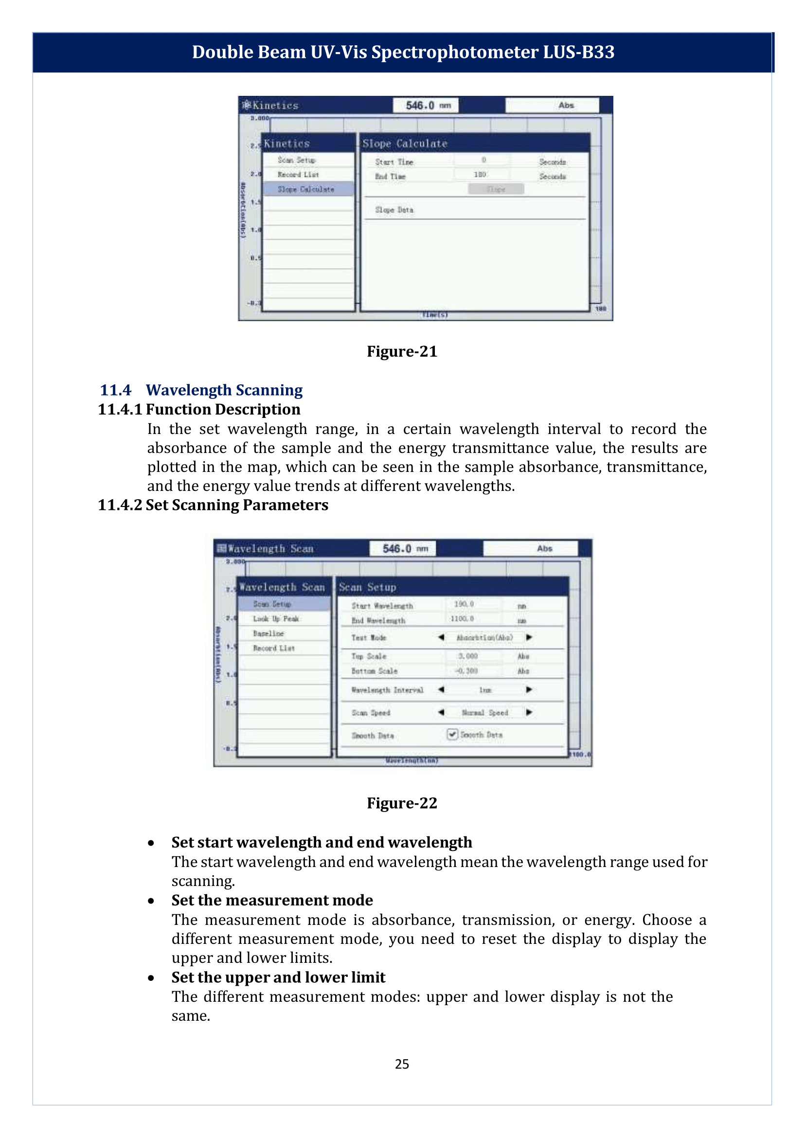 Double Beam UV-Vis Spectrophotometer LUS-B33 Manual