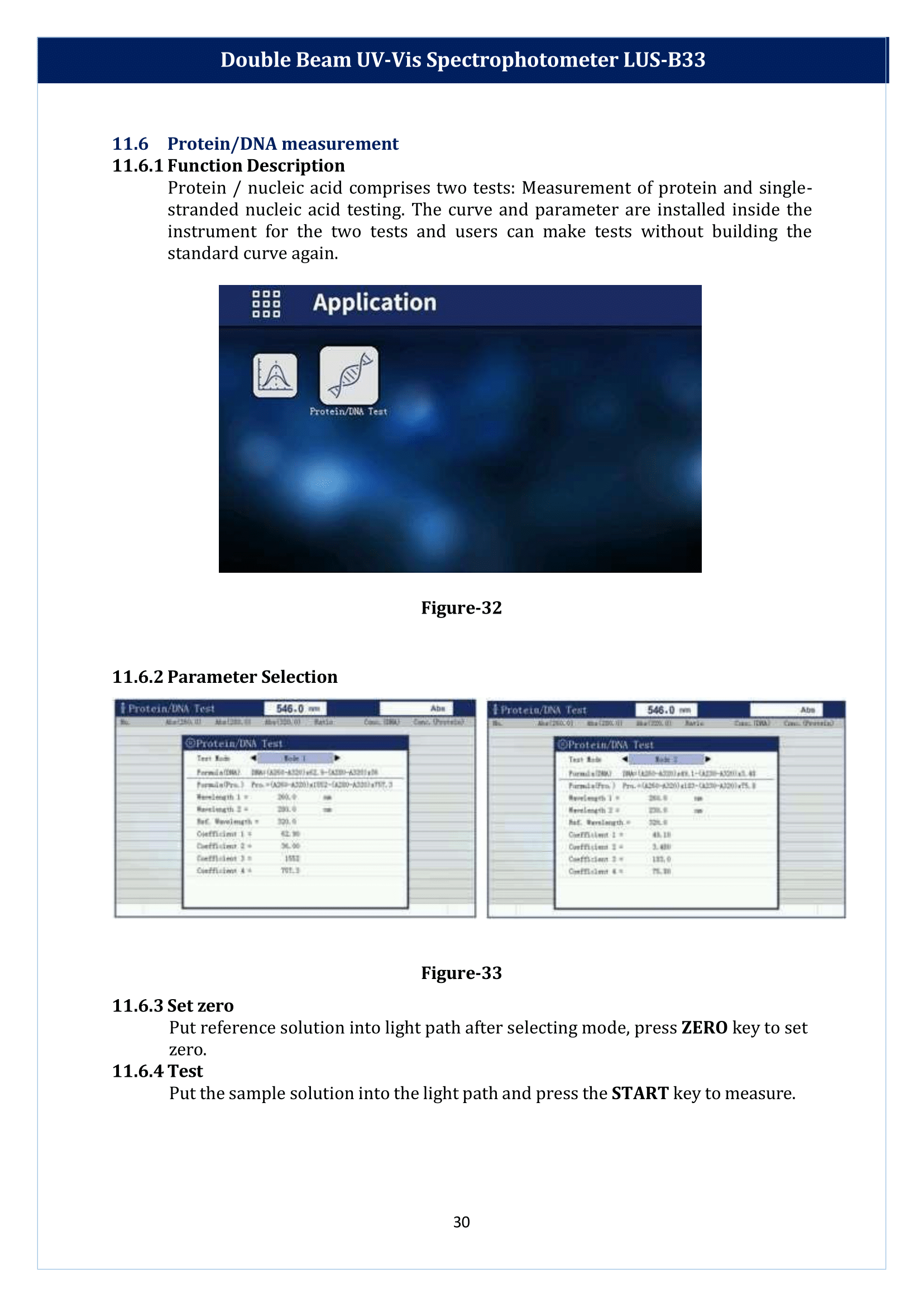 Double Beam UV-Vis Spectrophotometer LUS-B33 Manual