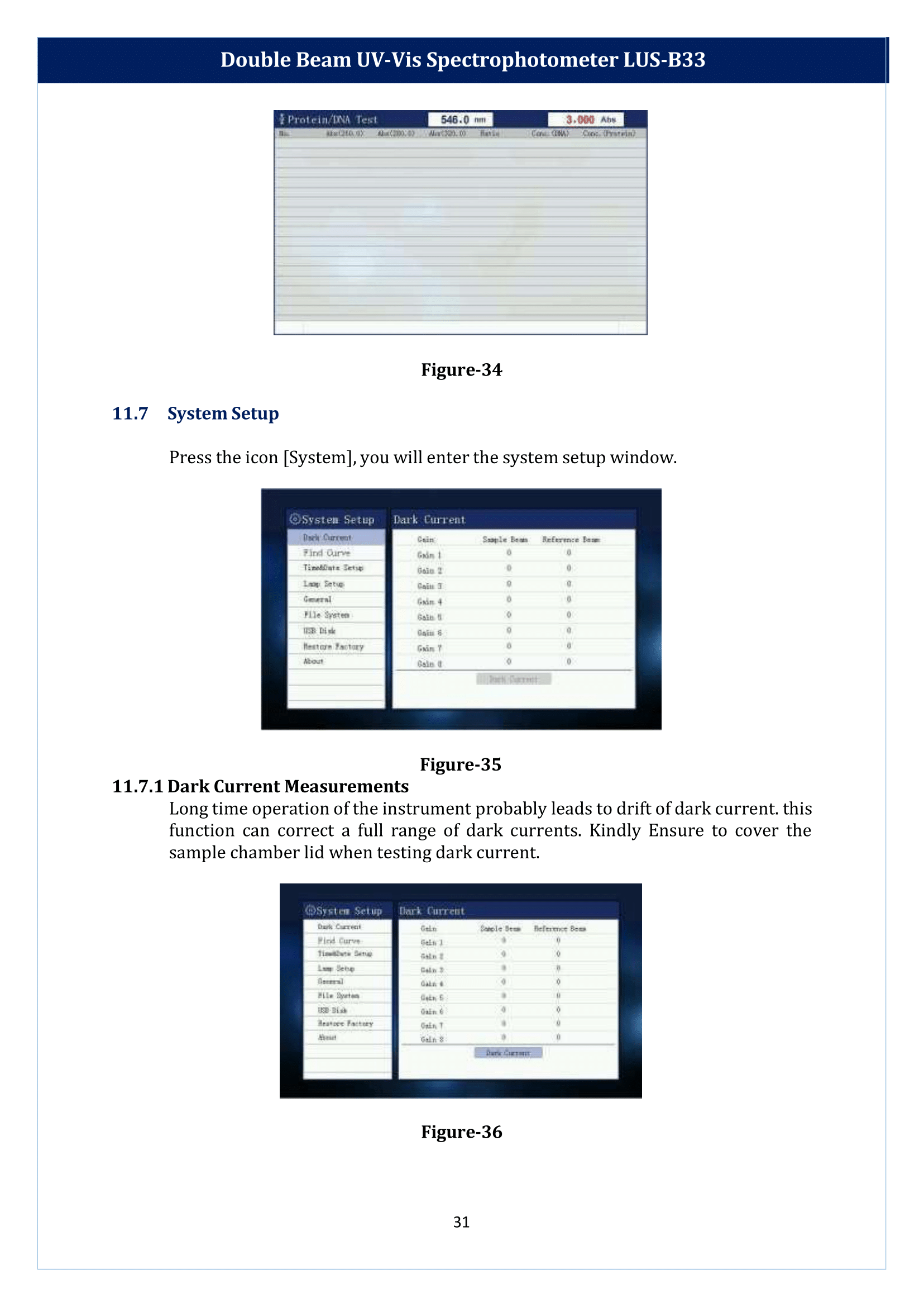 Double Beam UV-Vis Spectrophotometer LUS-B33 Manual