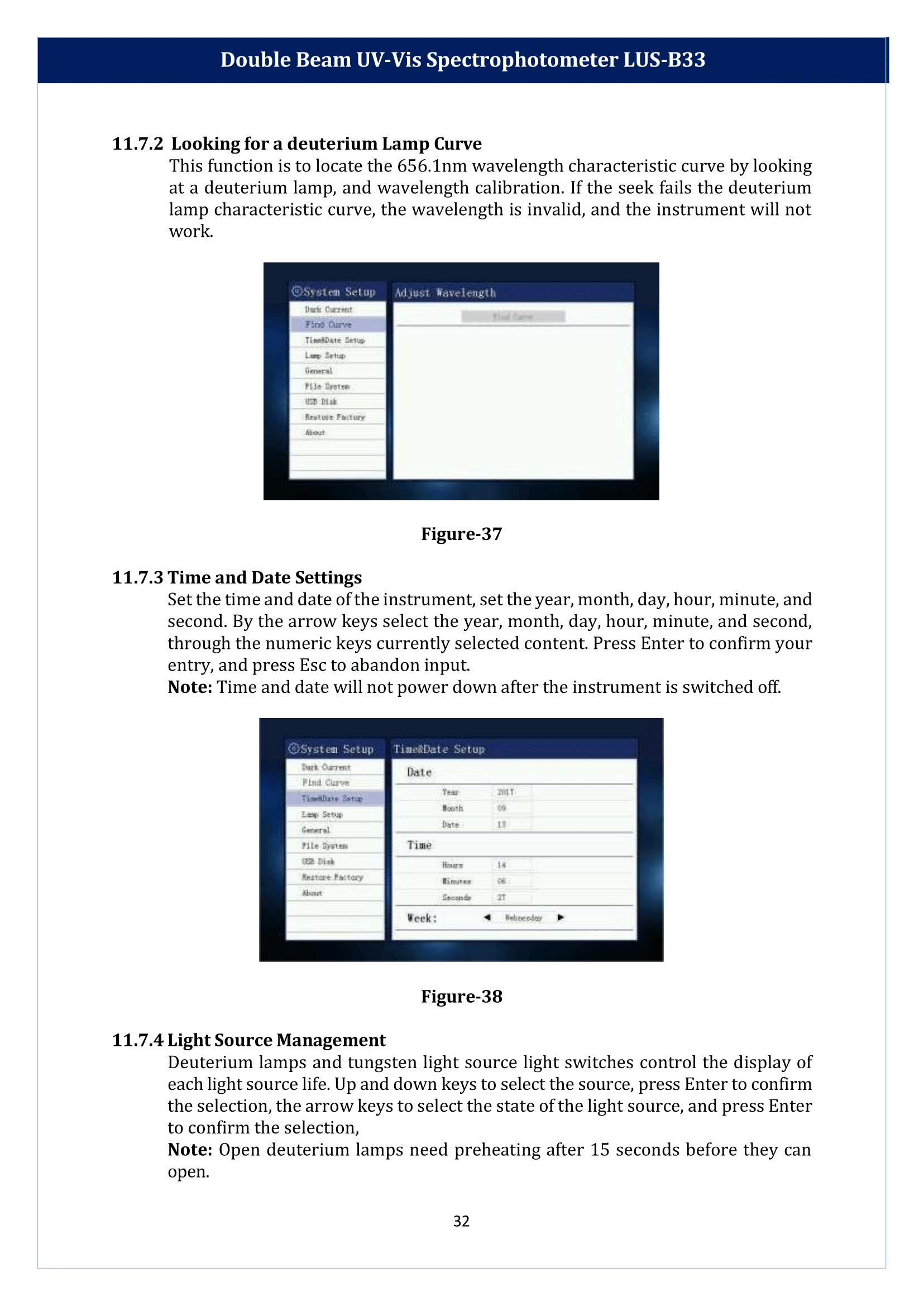 Double Beam UV-Vis Spectrophotometer LUS-B33 Manual