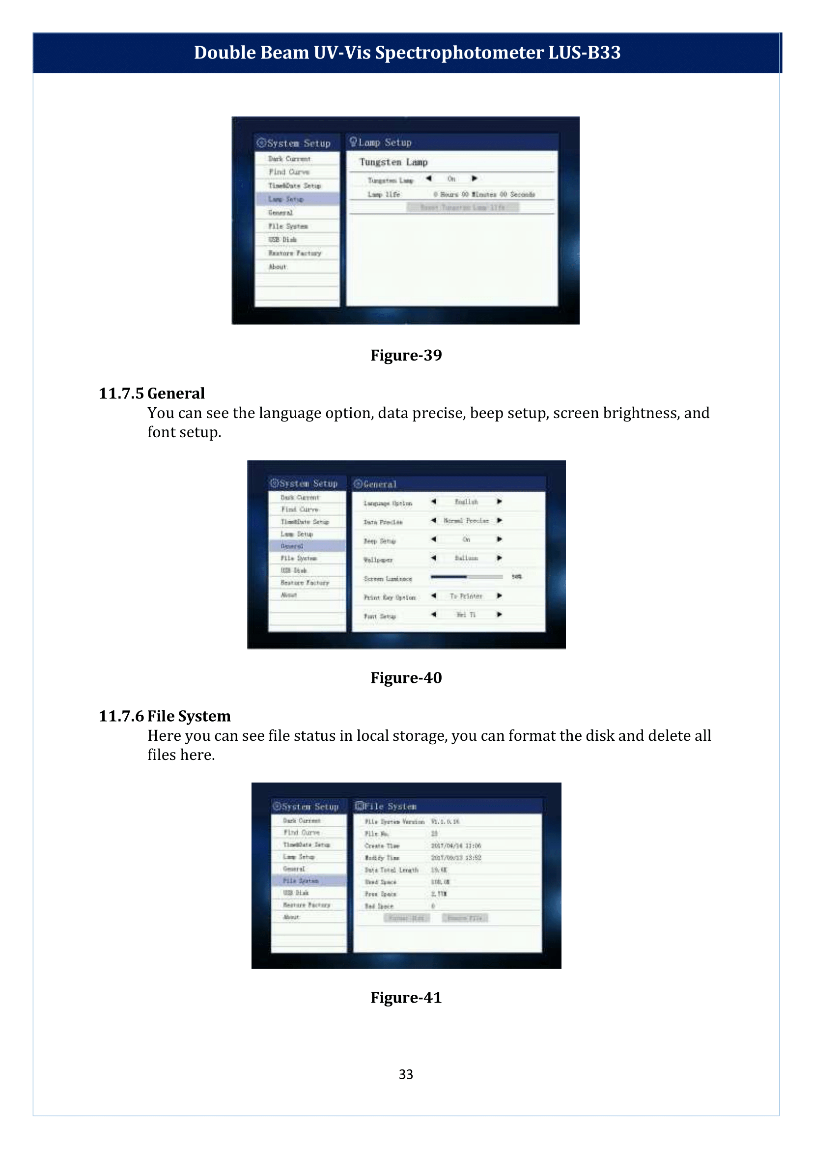 Double Beam UV-Vis Spectrophotometer LUS-B33 Manual