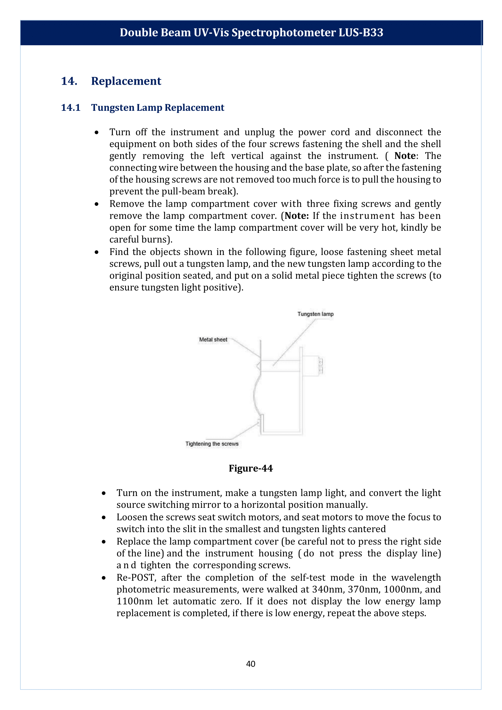 Double Beam UV-Vis Spectrophotometer LUS-B33 Manual