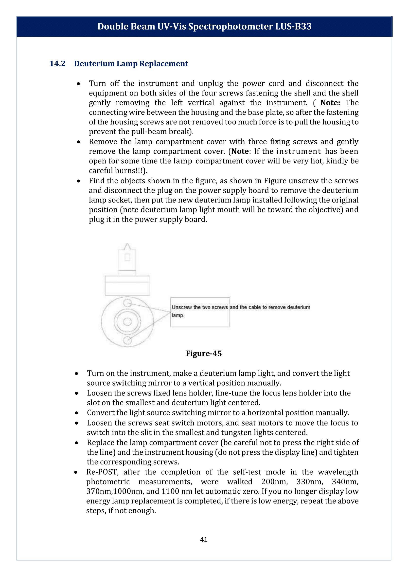 Double Beam UV-Vis Spectrophotometer LUS-B33 Manual