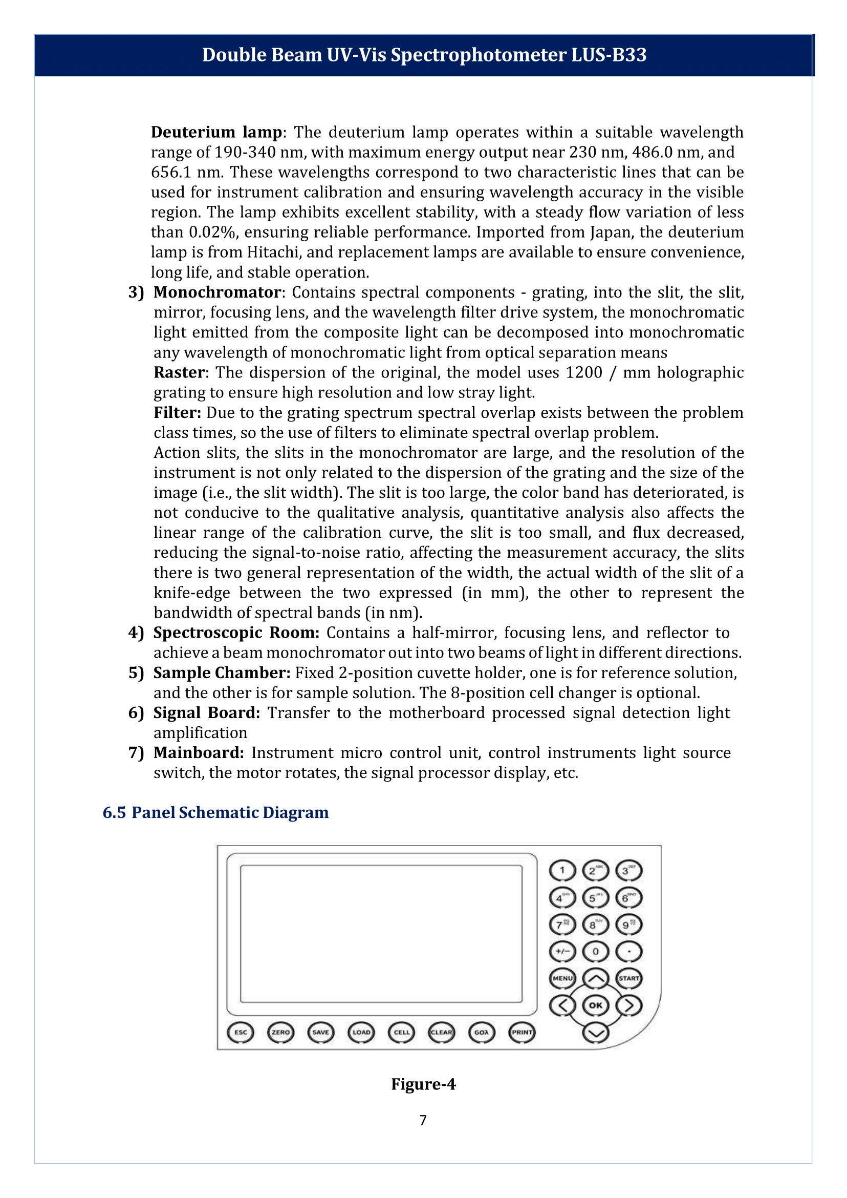 Double Beam UV-Vis Spectrophotometer LUS-B33 Manual