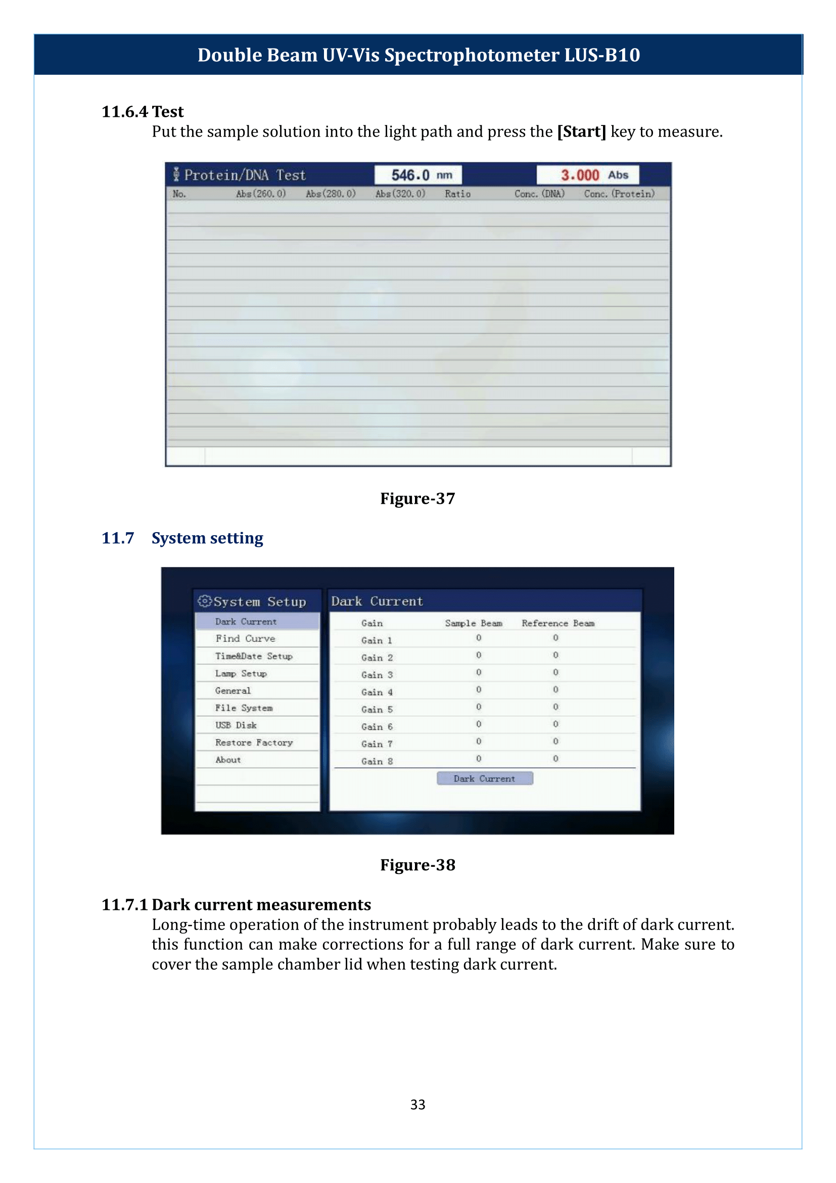 Double Beam UV-Vis Spectrophotometer LUS-B10 Manual