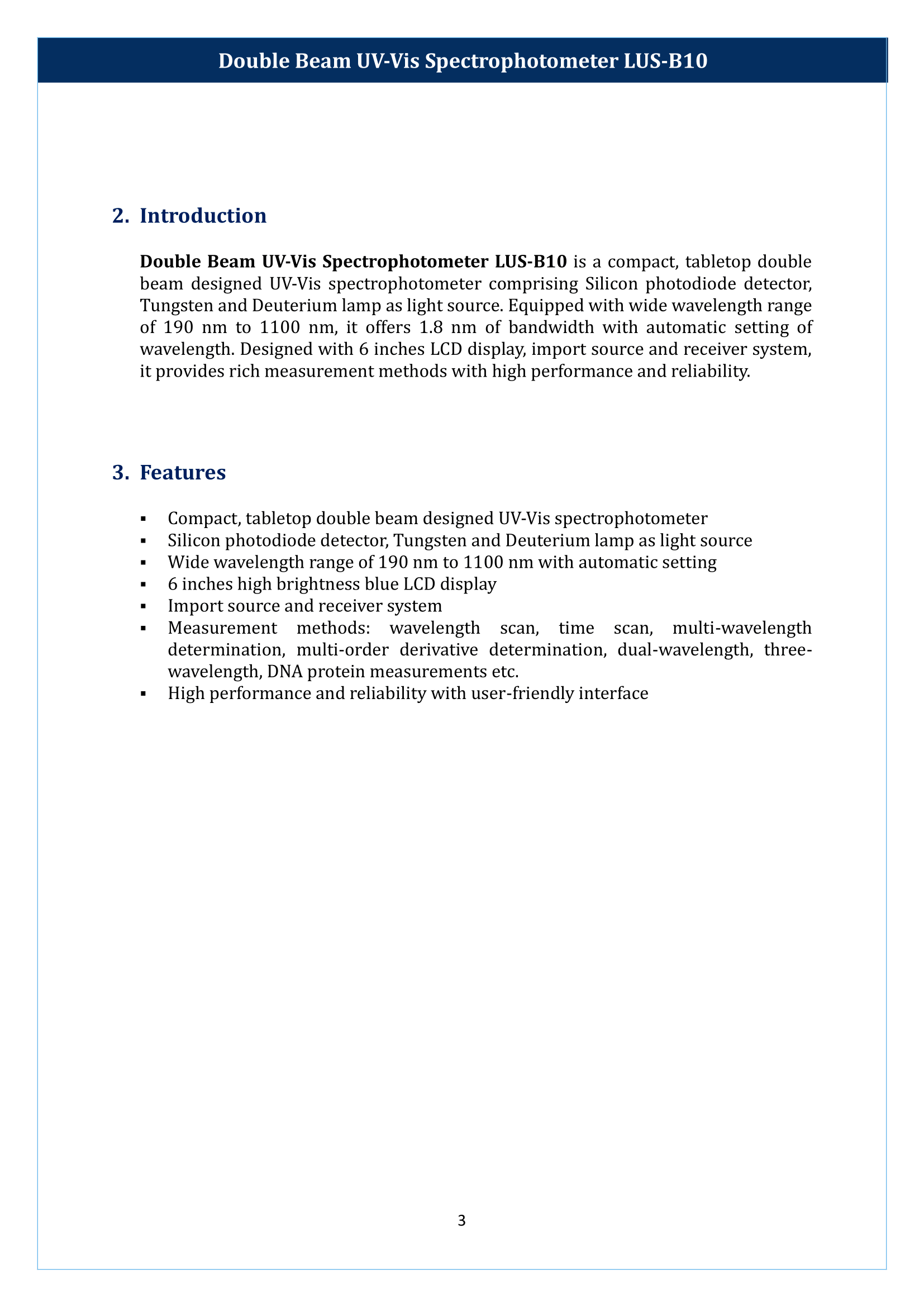 Double Beam UV-Vis Spectrophotometer LUS-B10 Manual