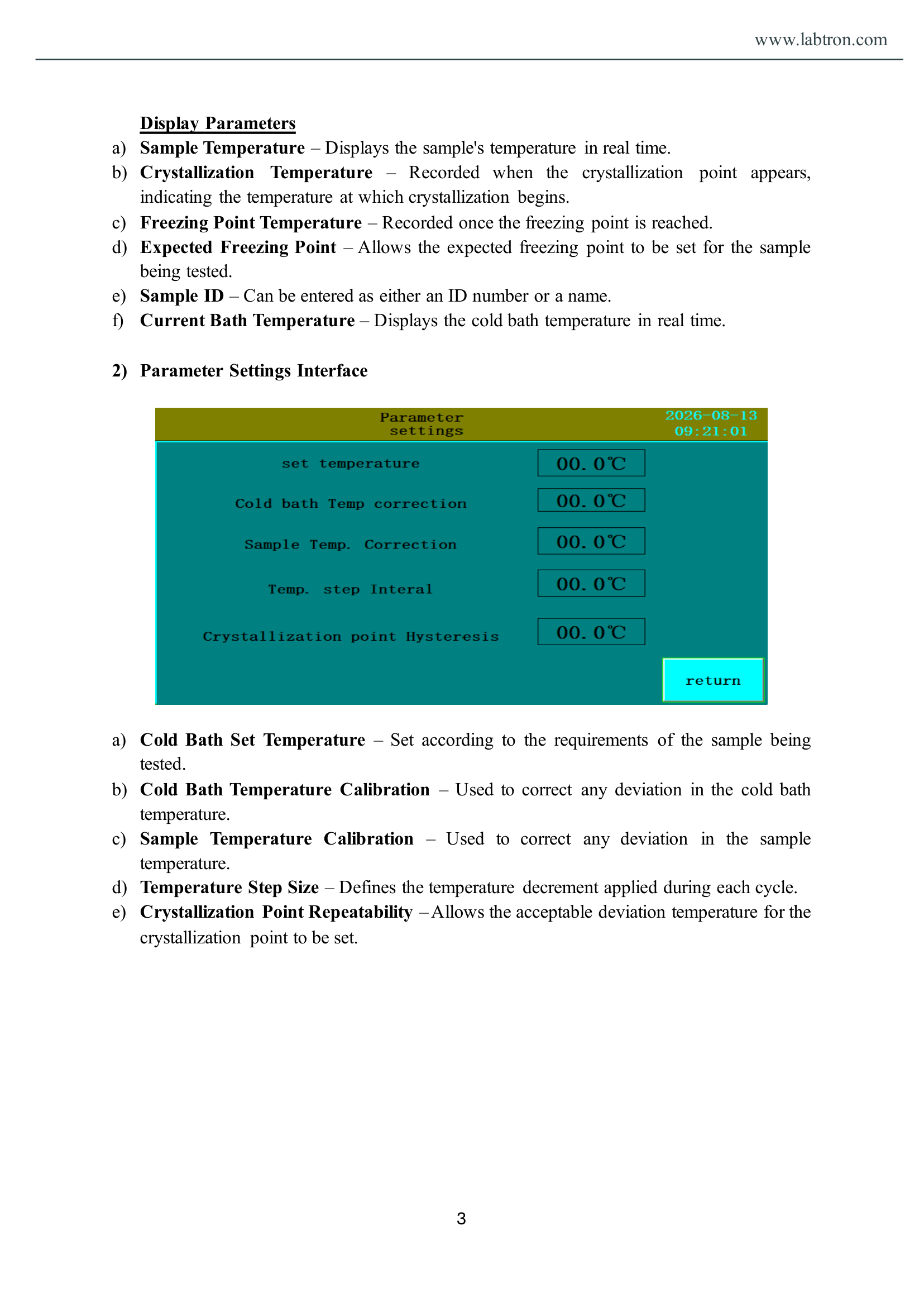 Freezing Point Tester LLTT-A25 Manual