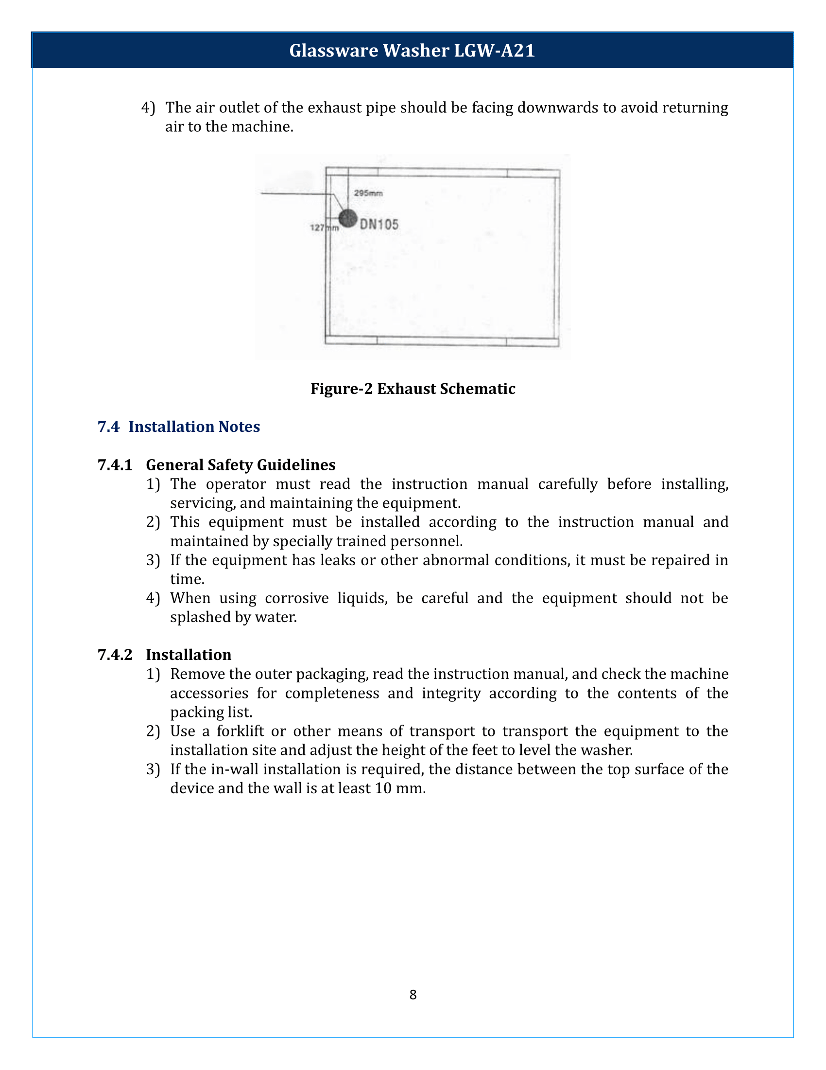 Glassware Washer LGW-A21 Manual