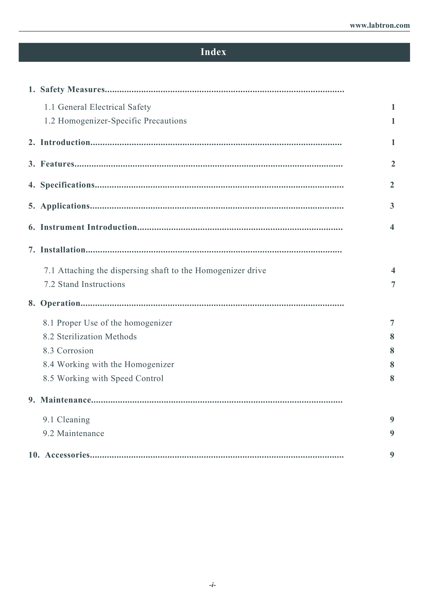 Handheld Homogenizer LHHH-A14 Manual