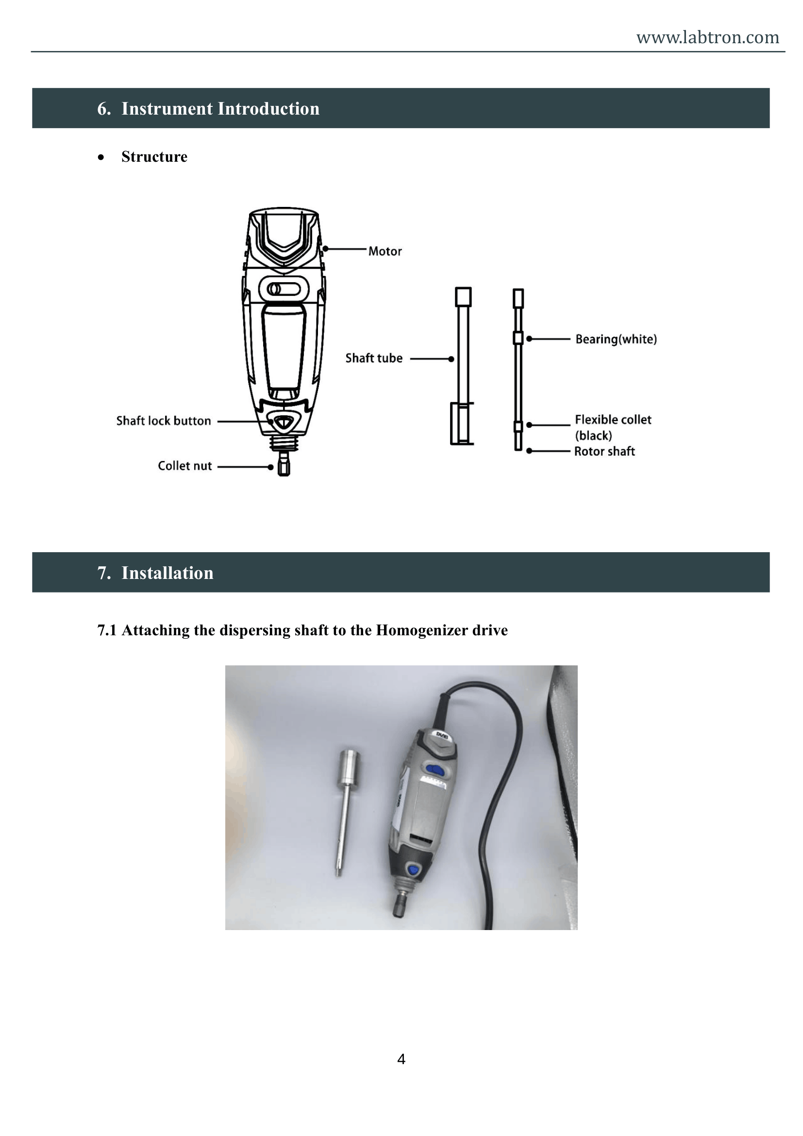 Handheld Homogenizer LHHH-A14 Manual
