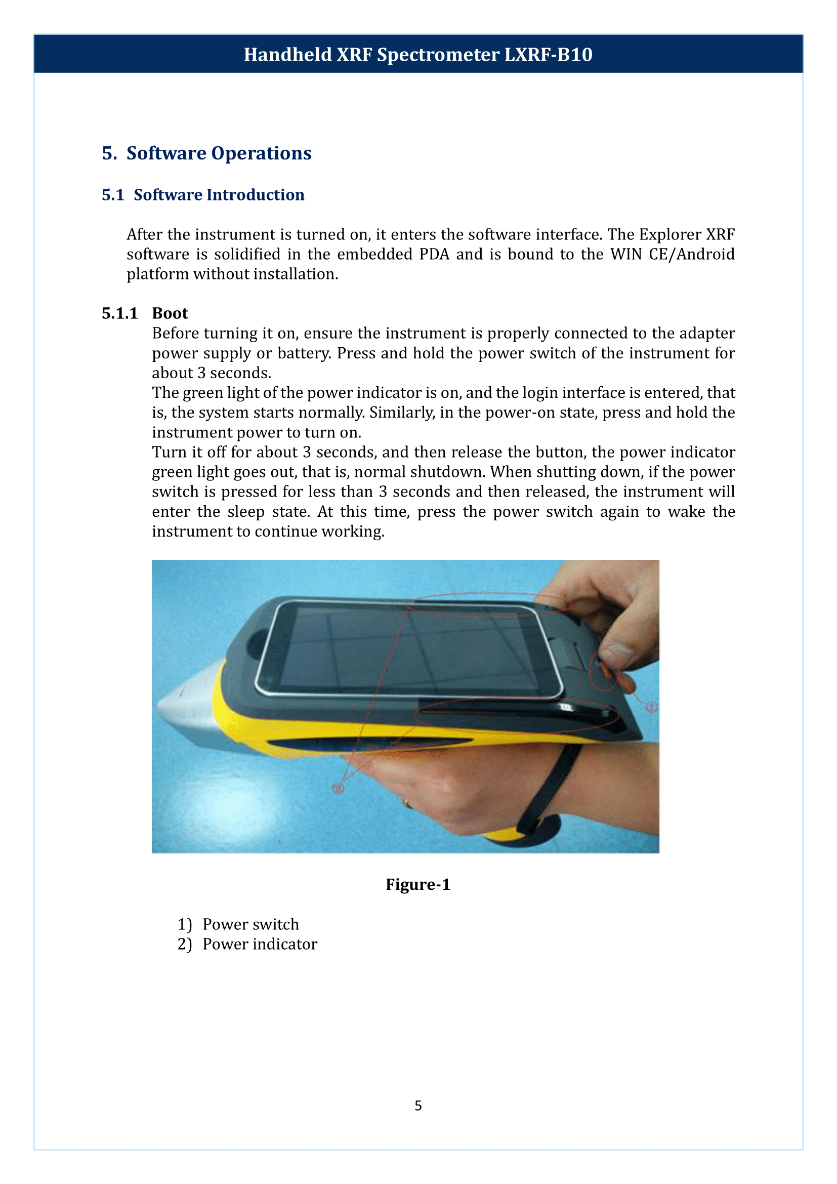 Handheld XRF Spectrometer LXRF-B10 Manual