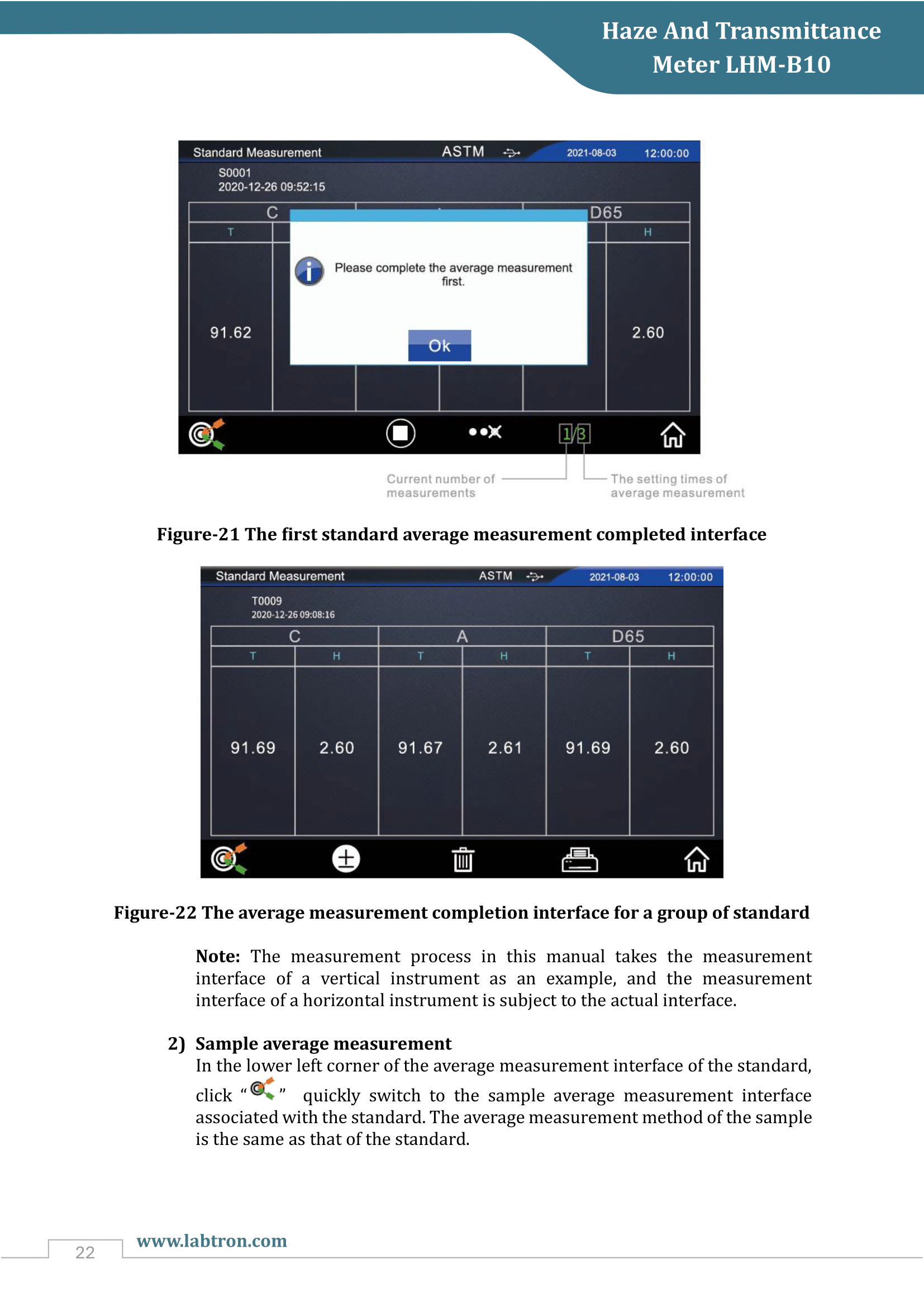 Haze And Transmittance Meter LHM-B10 Manual