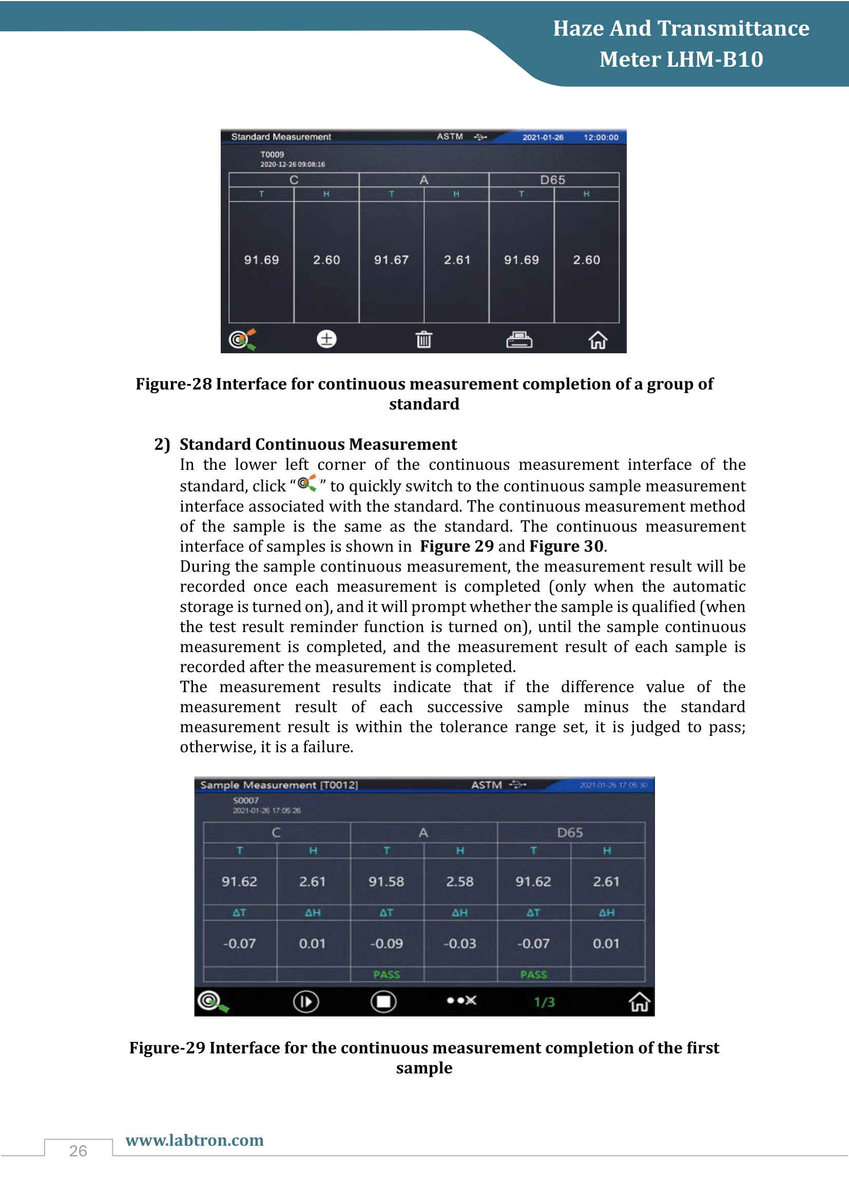Haze And Transmittance Meter LHM-B10 Manual