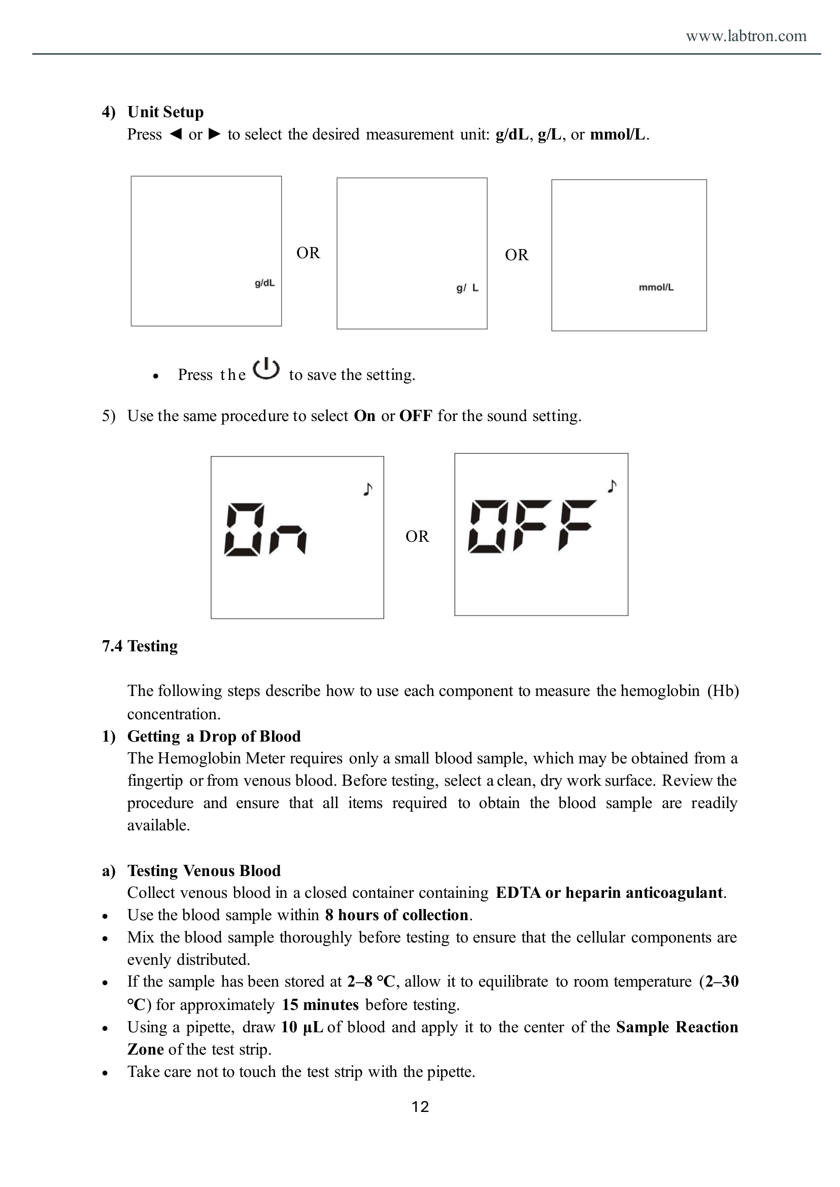 Hemoglobin Analyzer LAHA-A11 Manual