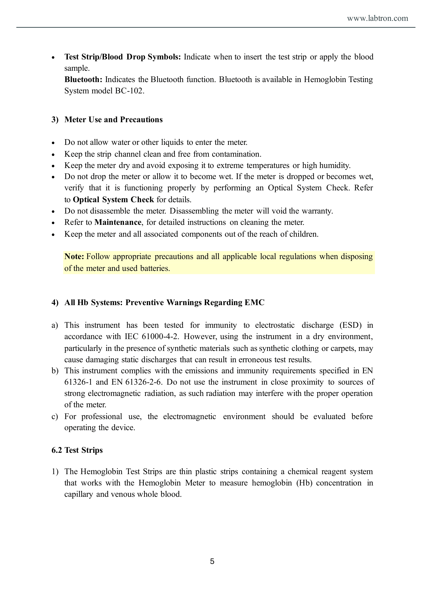 Hemoglobin Analyzer LAHA-A11 Manual