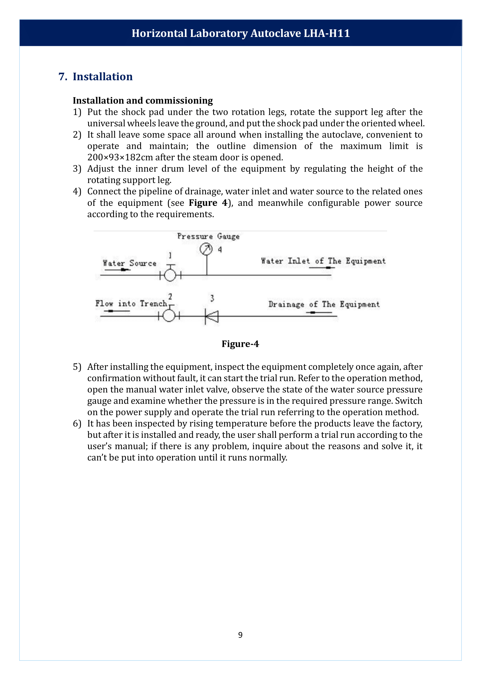 Horizontal Laboratory Autoclave LHA-H11 Manual