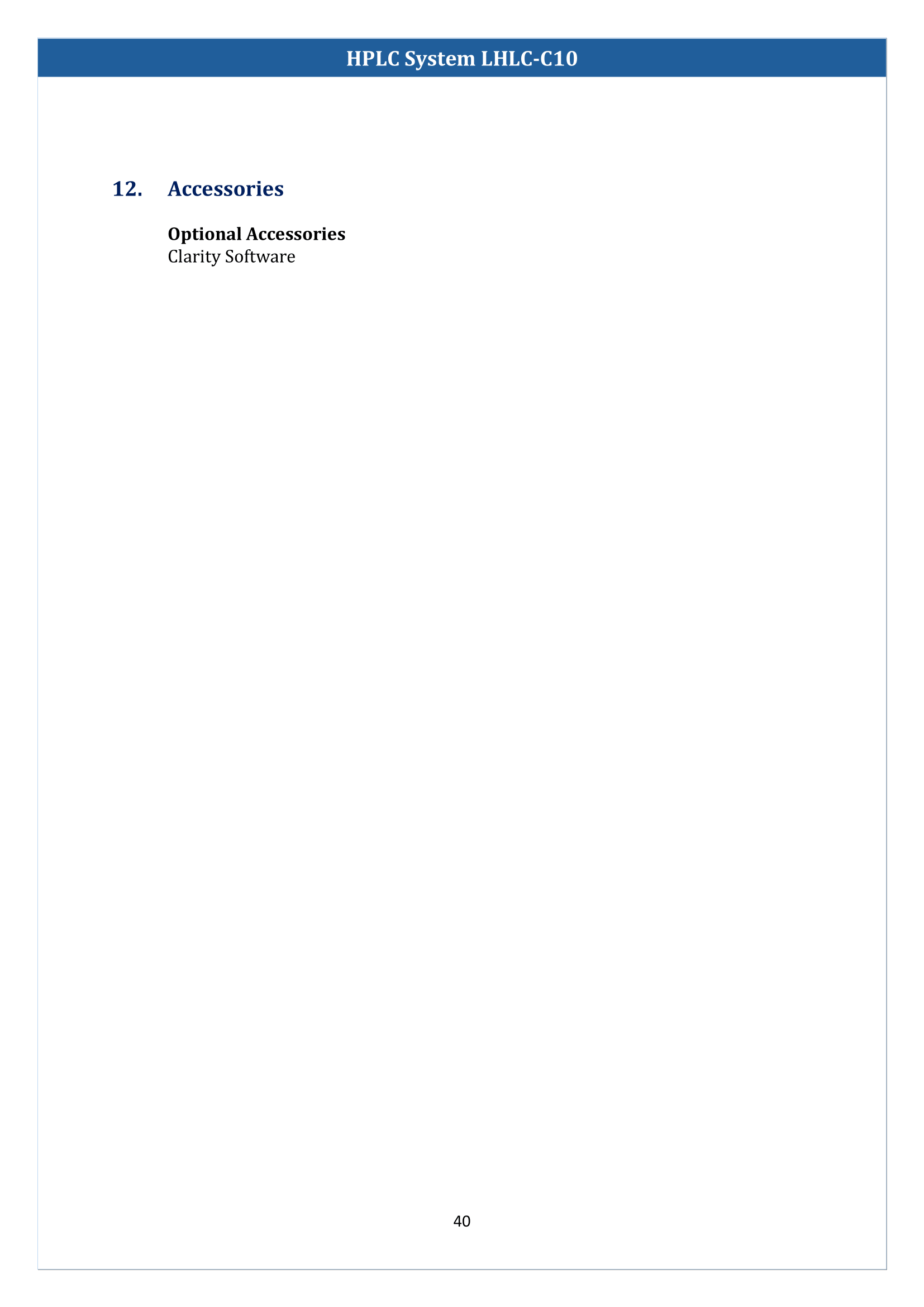 HPLC System LHLC-C10 Manual