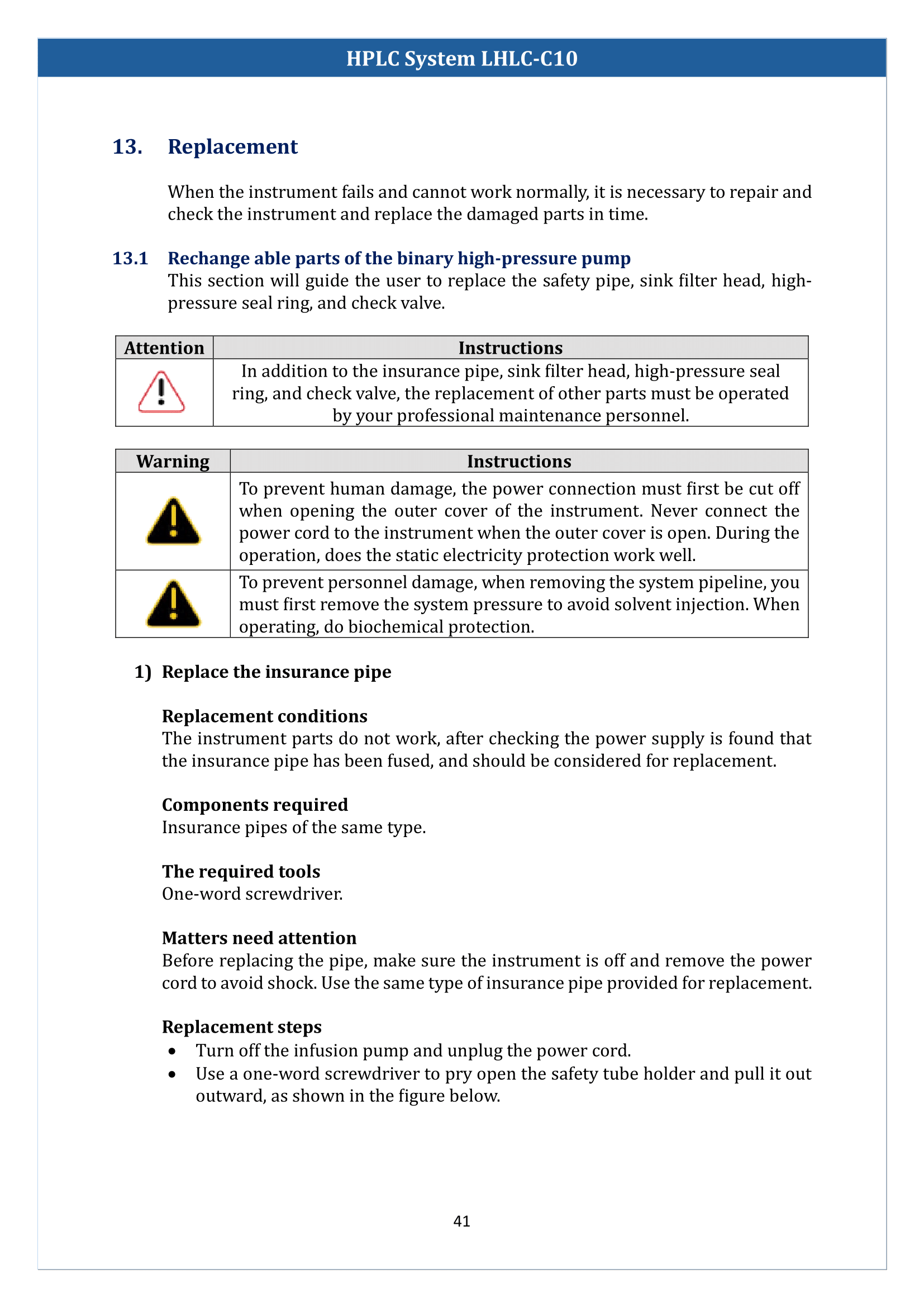HPLC System LHLC-C10 Manual