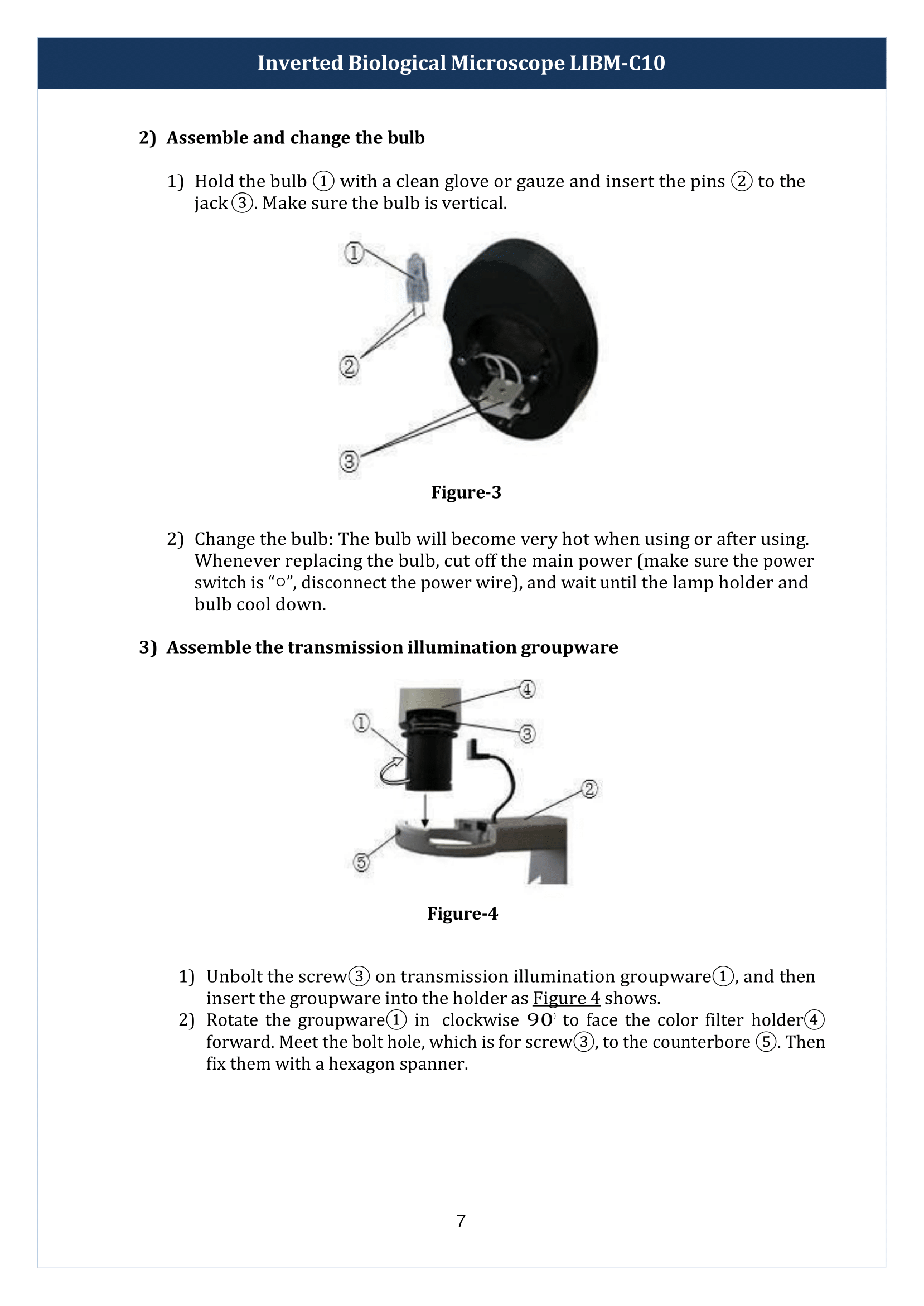 Inverted Biological Microscope LIBM-C10 Manual