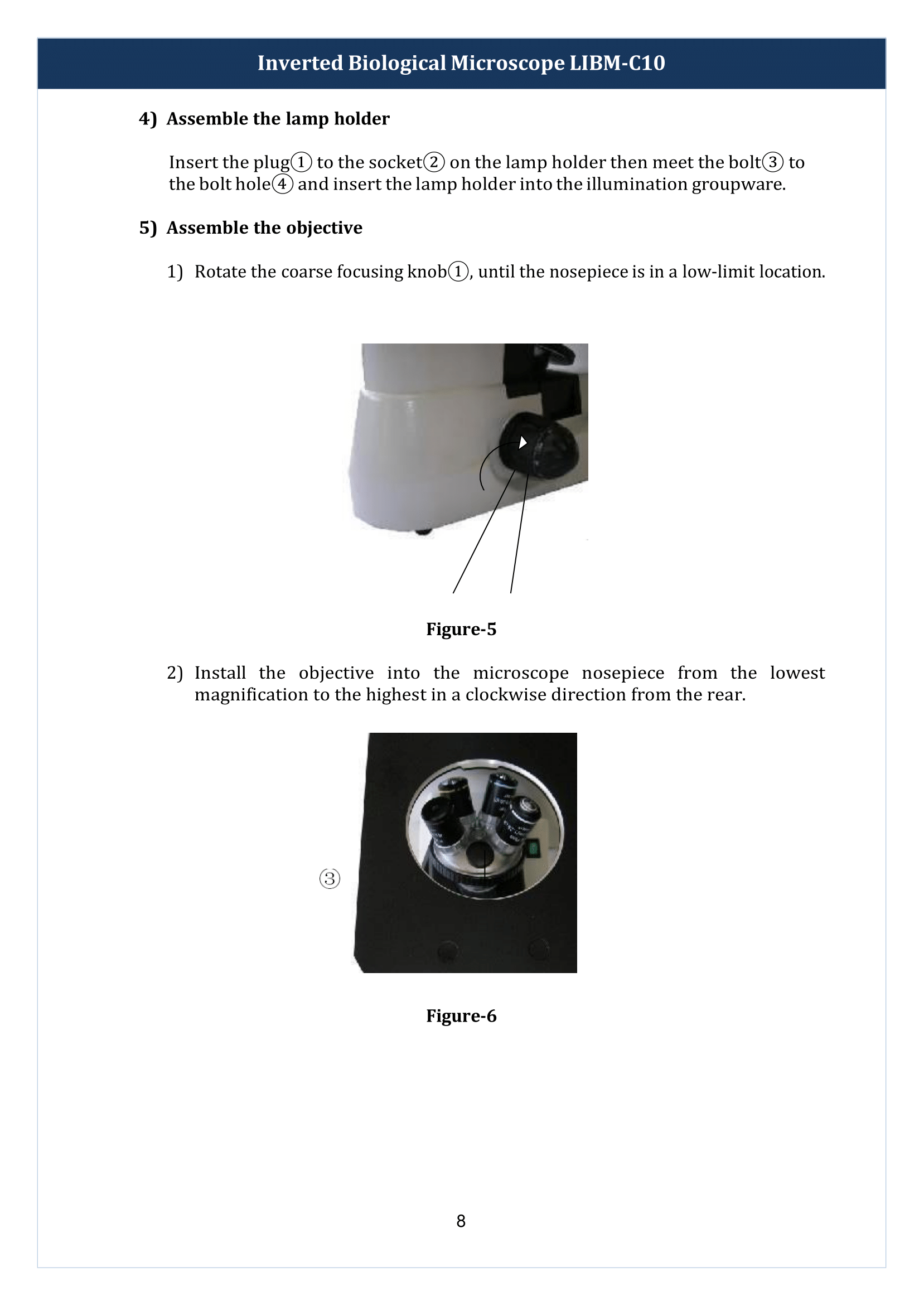 Inverted Biological Microscope LIBM-C10 Manual