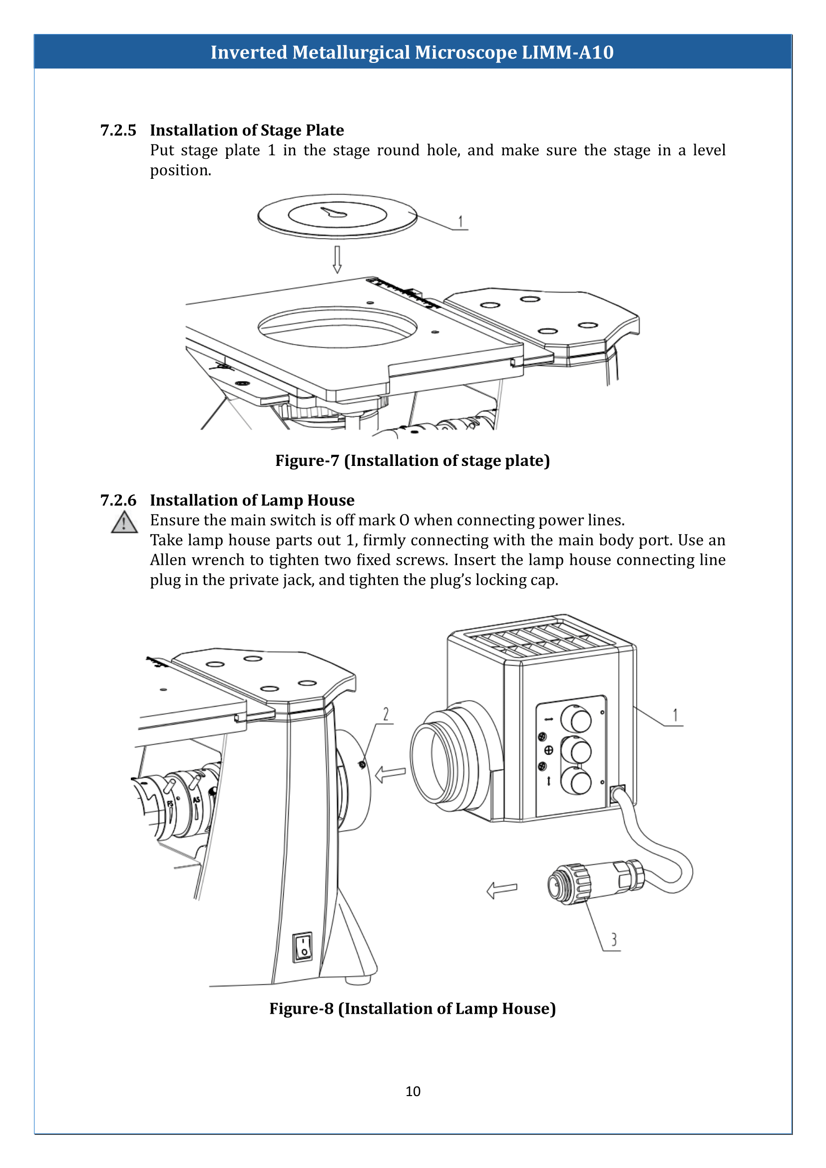 Inverted Metallurgical Microscope LIMM-A10 Manual