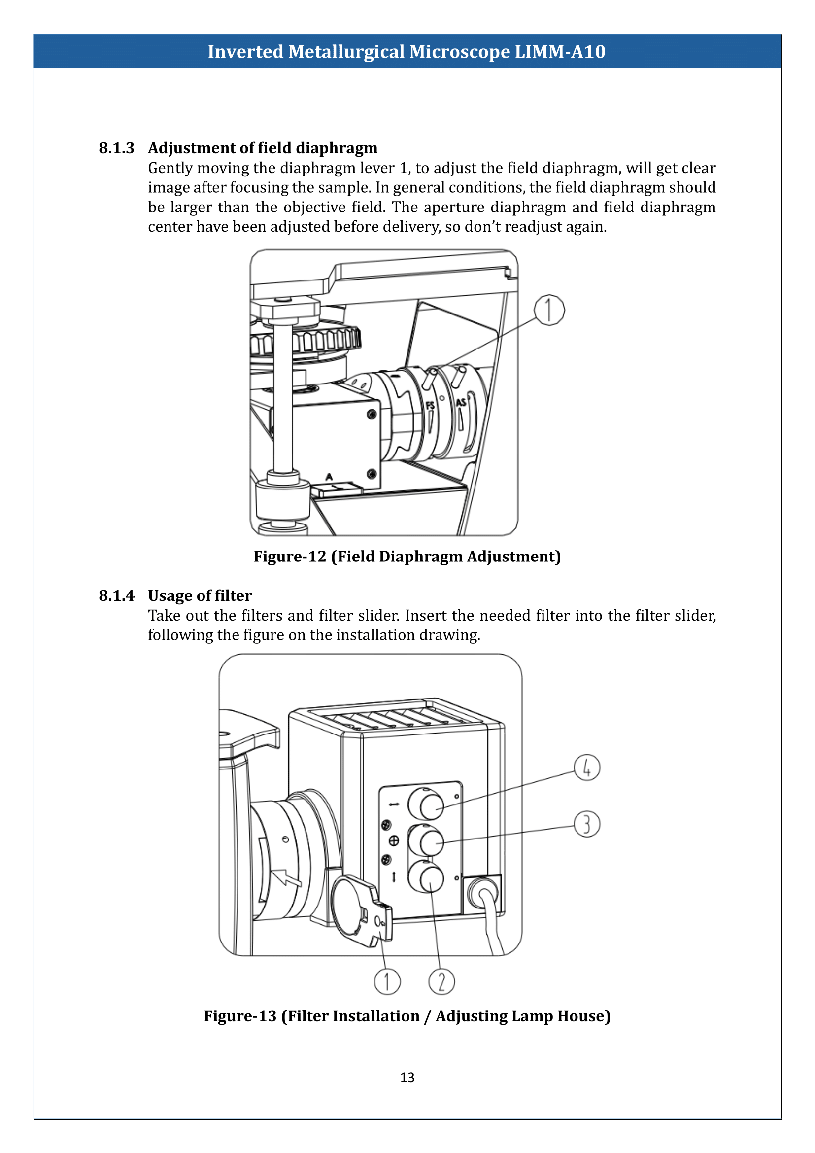 Inverted Metallurgical Microscope LIMM-A10 Manual