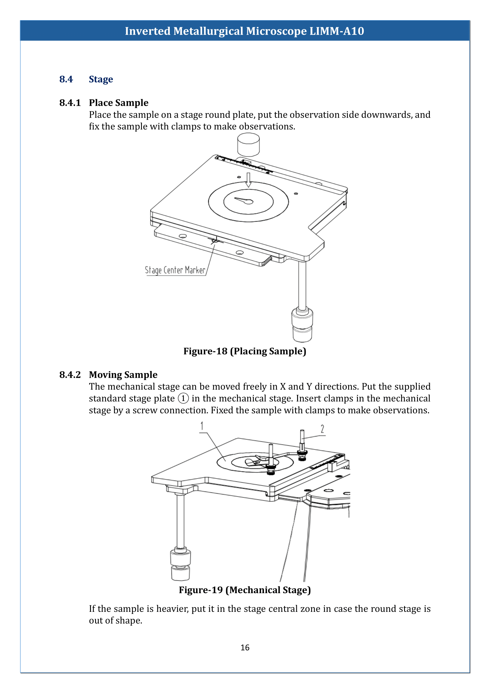 Inverted Metallurgical Microscope LIMM-A10 Manual