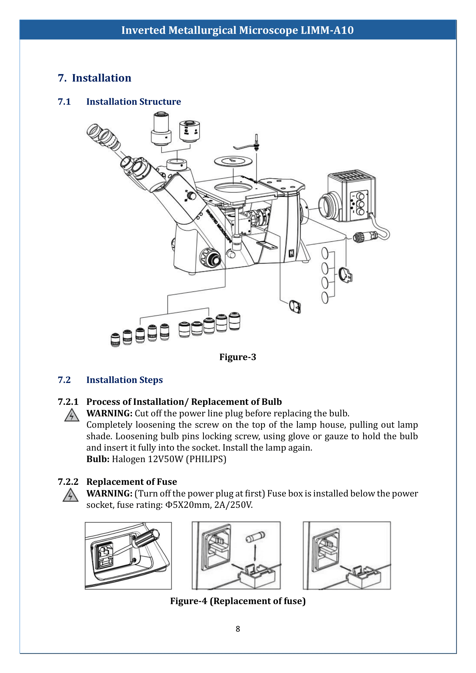 Inverted Metallurgical Microscope LIMM-A10 Manual
