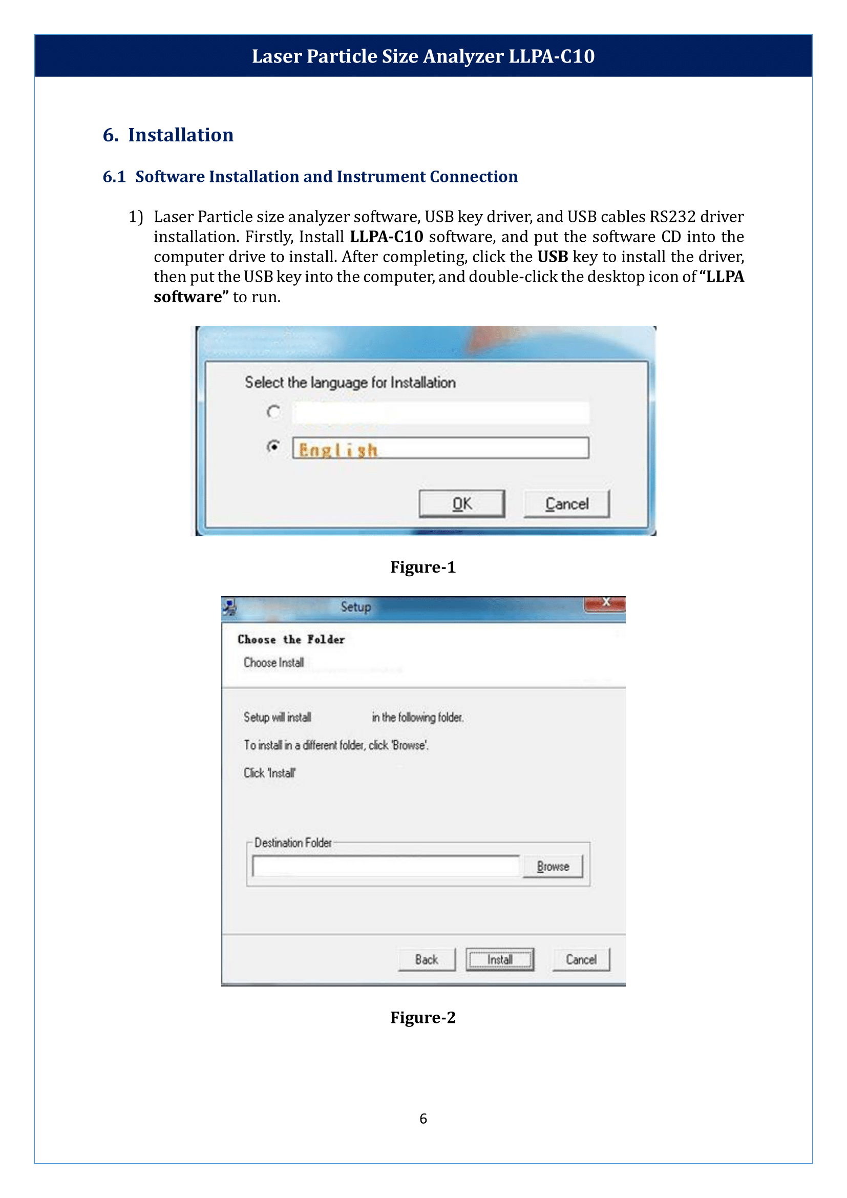Laser Particle Size Analyzer LLPA-C10 Manual