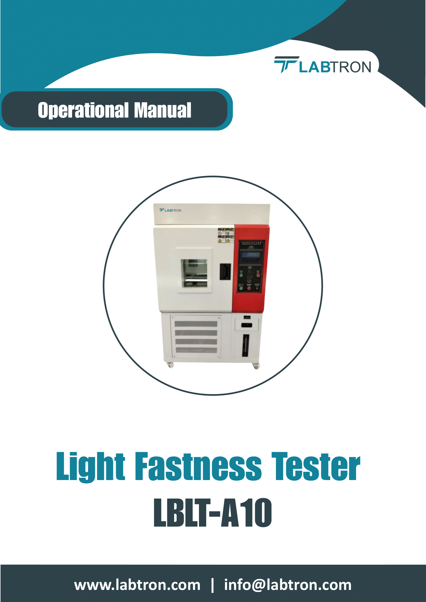 Light Fastness Tester LBLT-A10 Manual