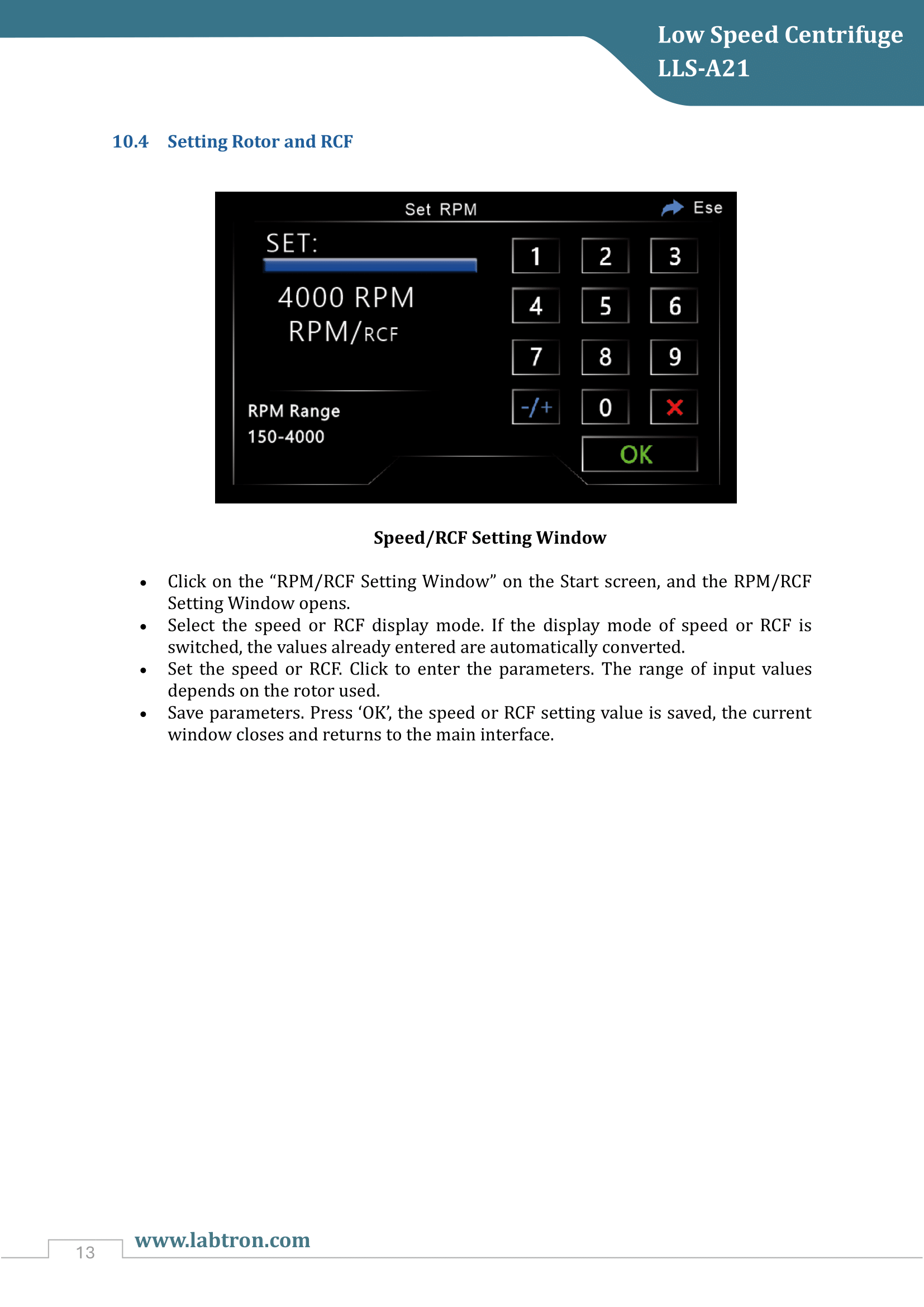 Low Speed Centrifuge LLS-A21 Manual