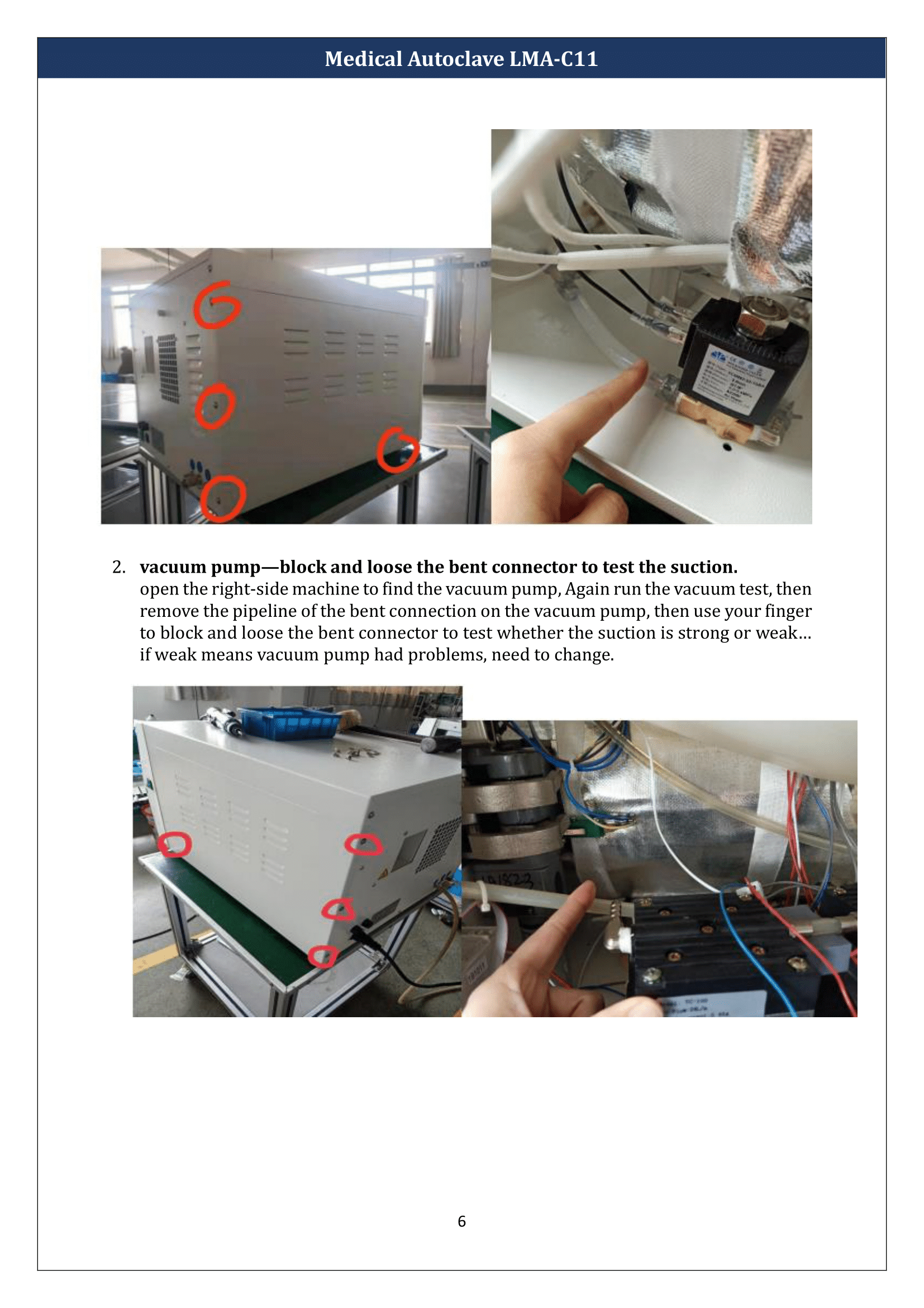 Table Top Medical Autoclave LMA-C11 Manual