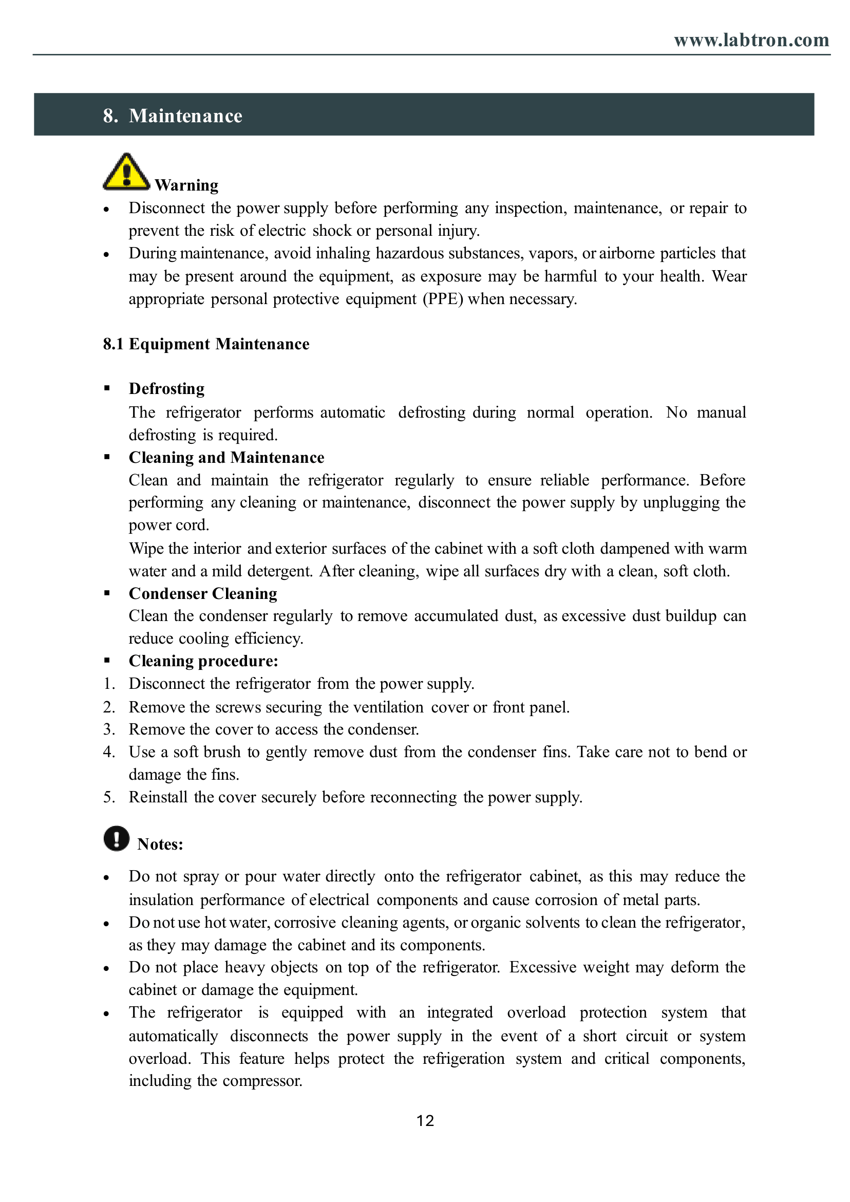 Medical Refrigerator LMR-A21 Manual