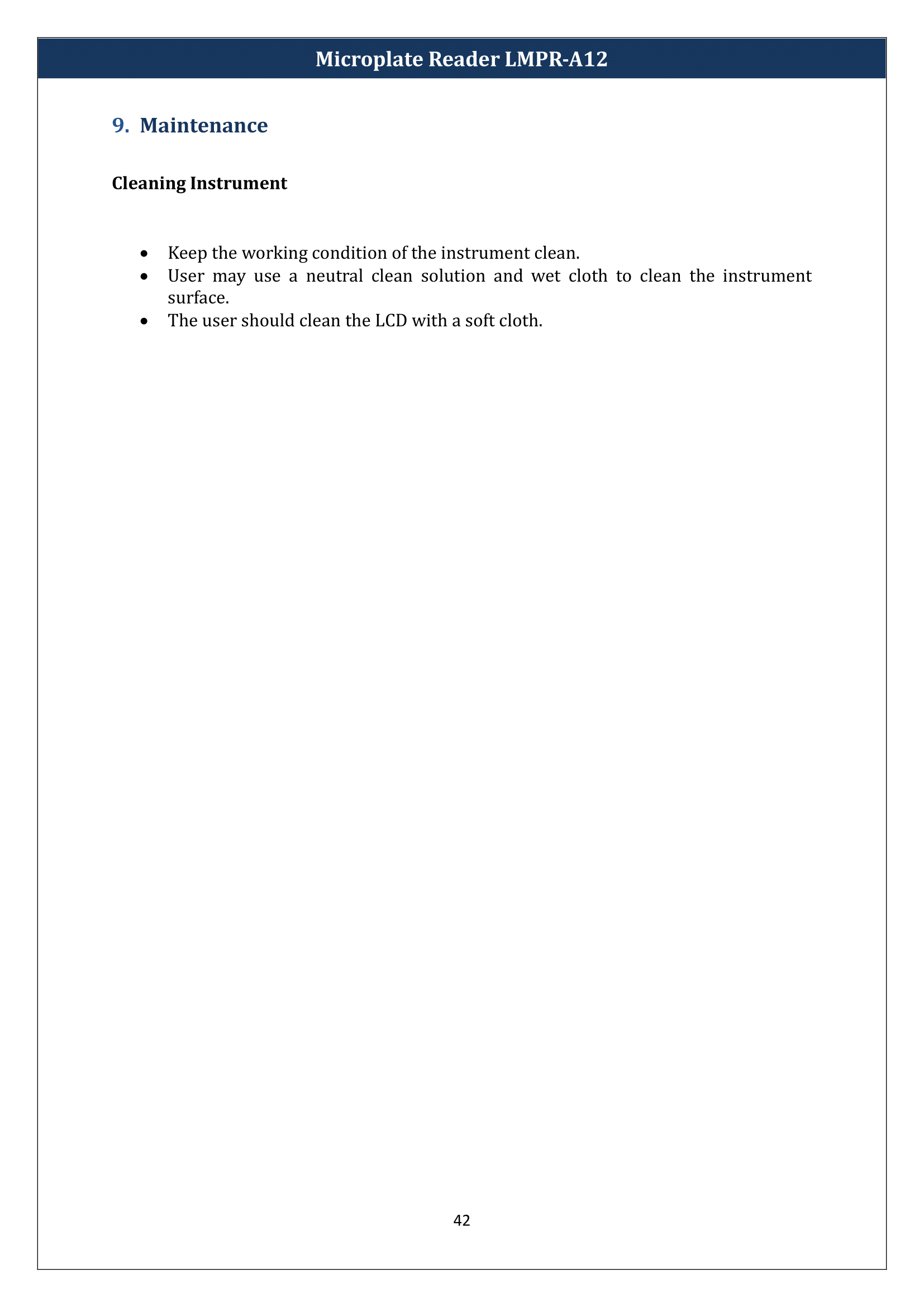 Microplate Reader LMPR-A12 Manual