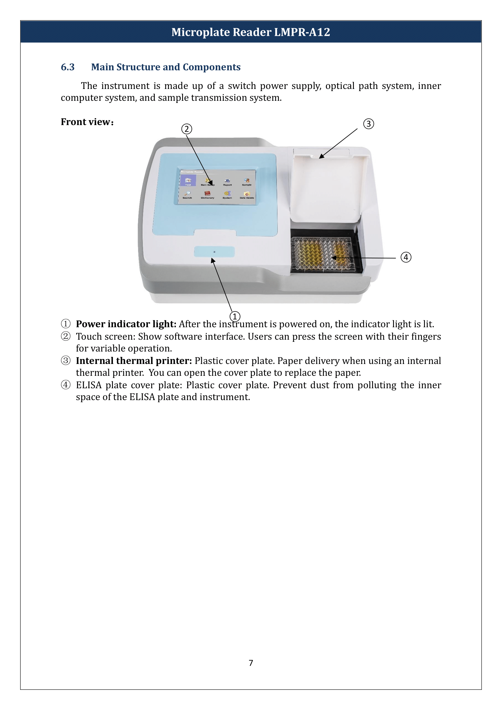 Microplate Reader LMPR-A12 Manual