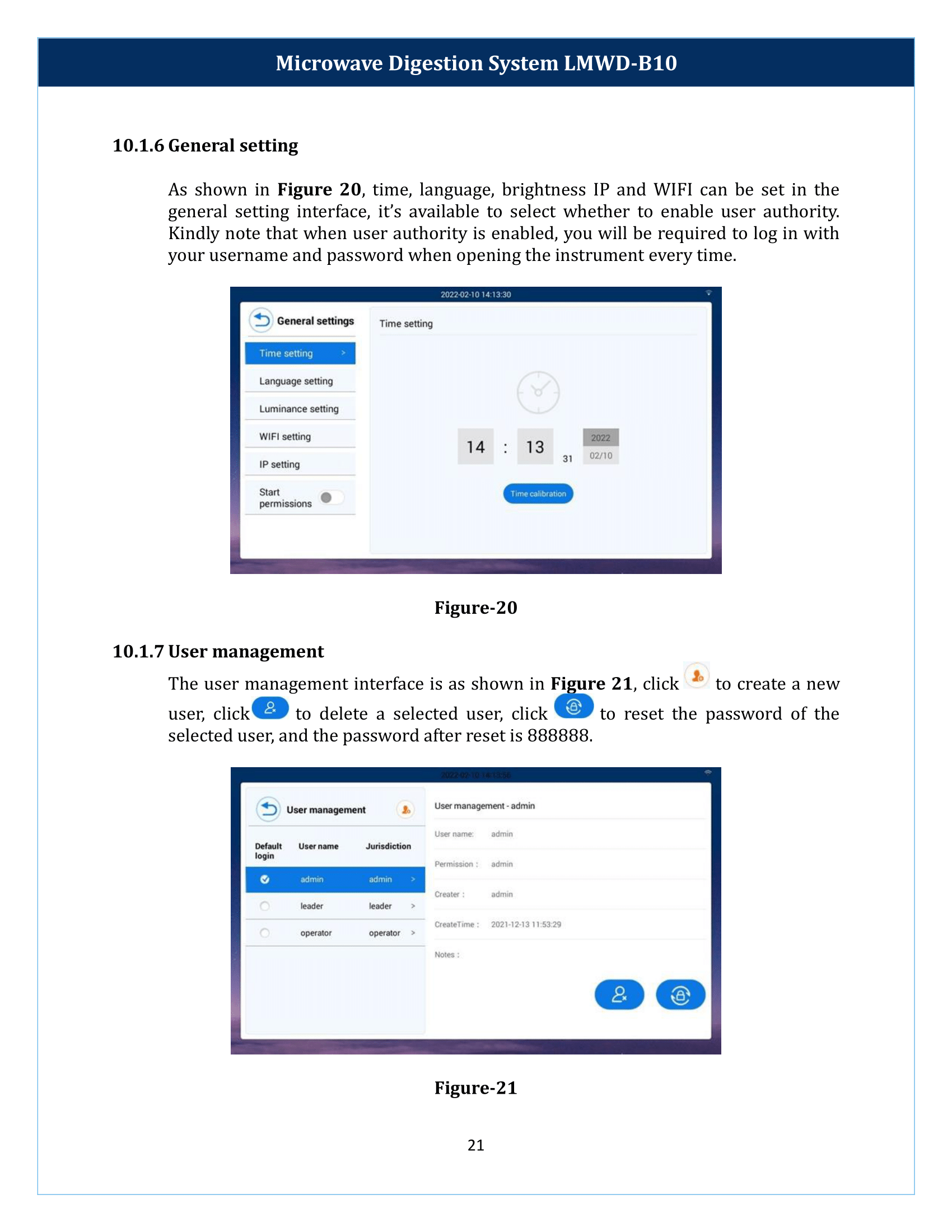 Microwave Digestion System LMWD-B10 Manual